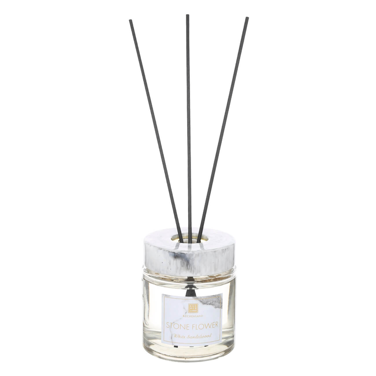 Aroma diffuser, 200 ml, White marble, White Sandalwood, Stone flower