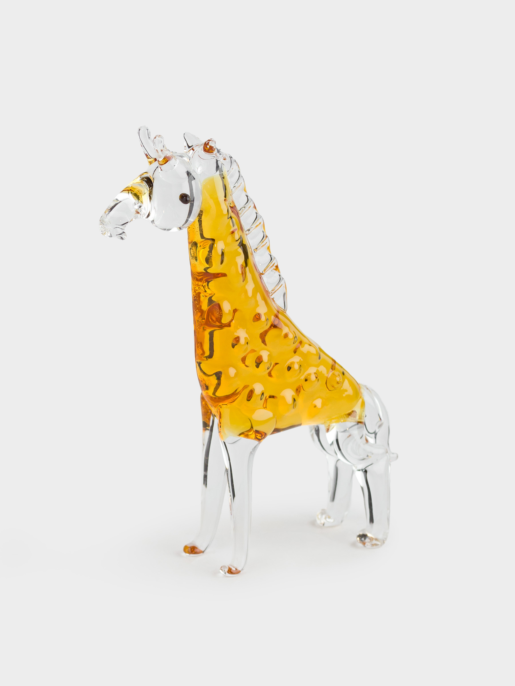 Statuette, 9 cm, glass, Giraffe, Vitreous, image-1