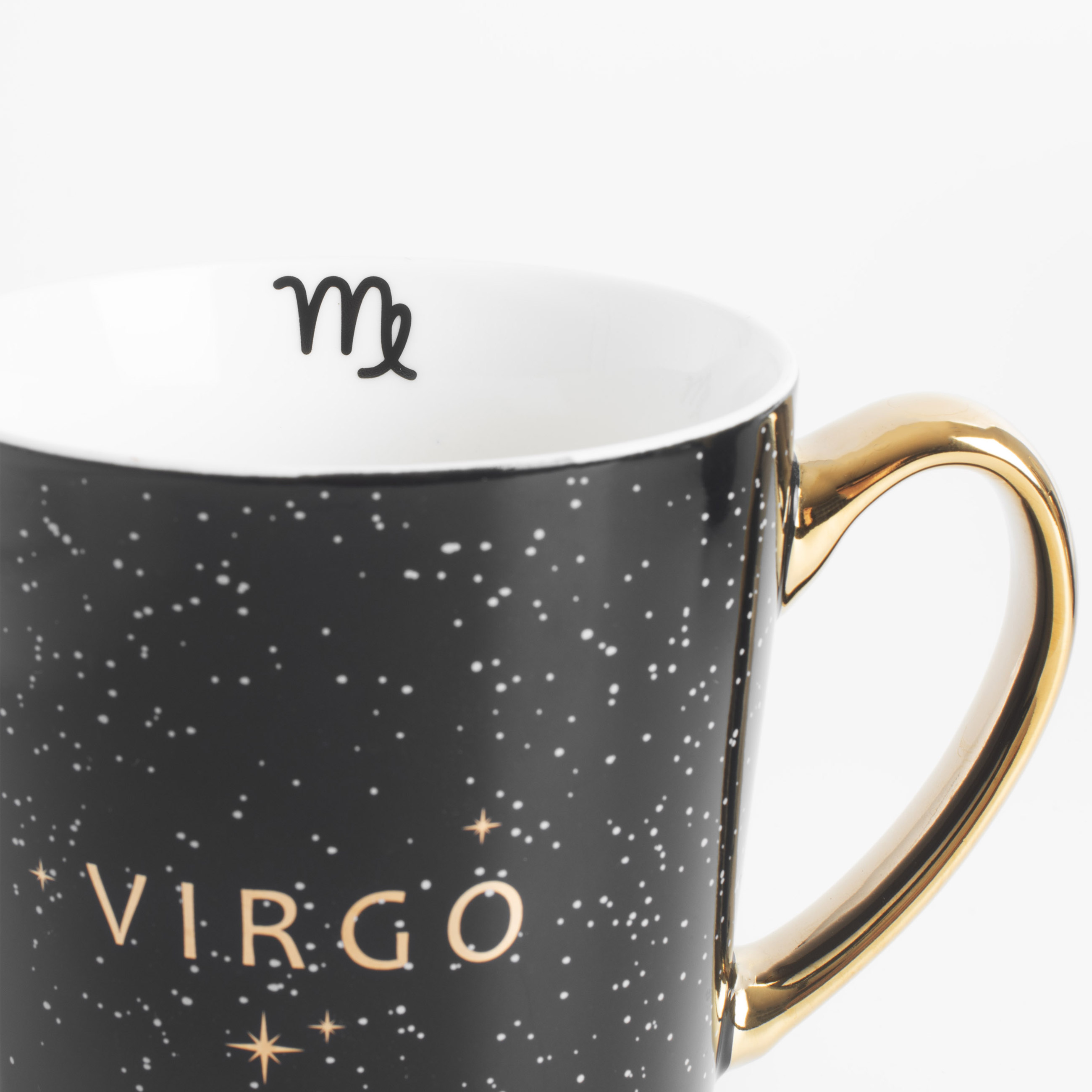 Mug, 500 ml, porcelain N, black, Virgin, Zodiac, image-3