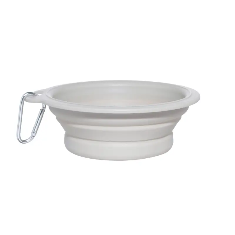 Pet bowl, 14x15 cm,420 ml, travel, folding, plastic / rubber, grey, Fast pet ,image-0