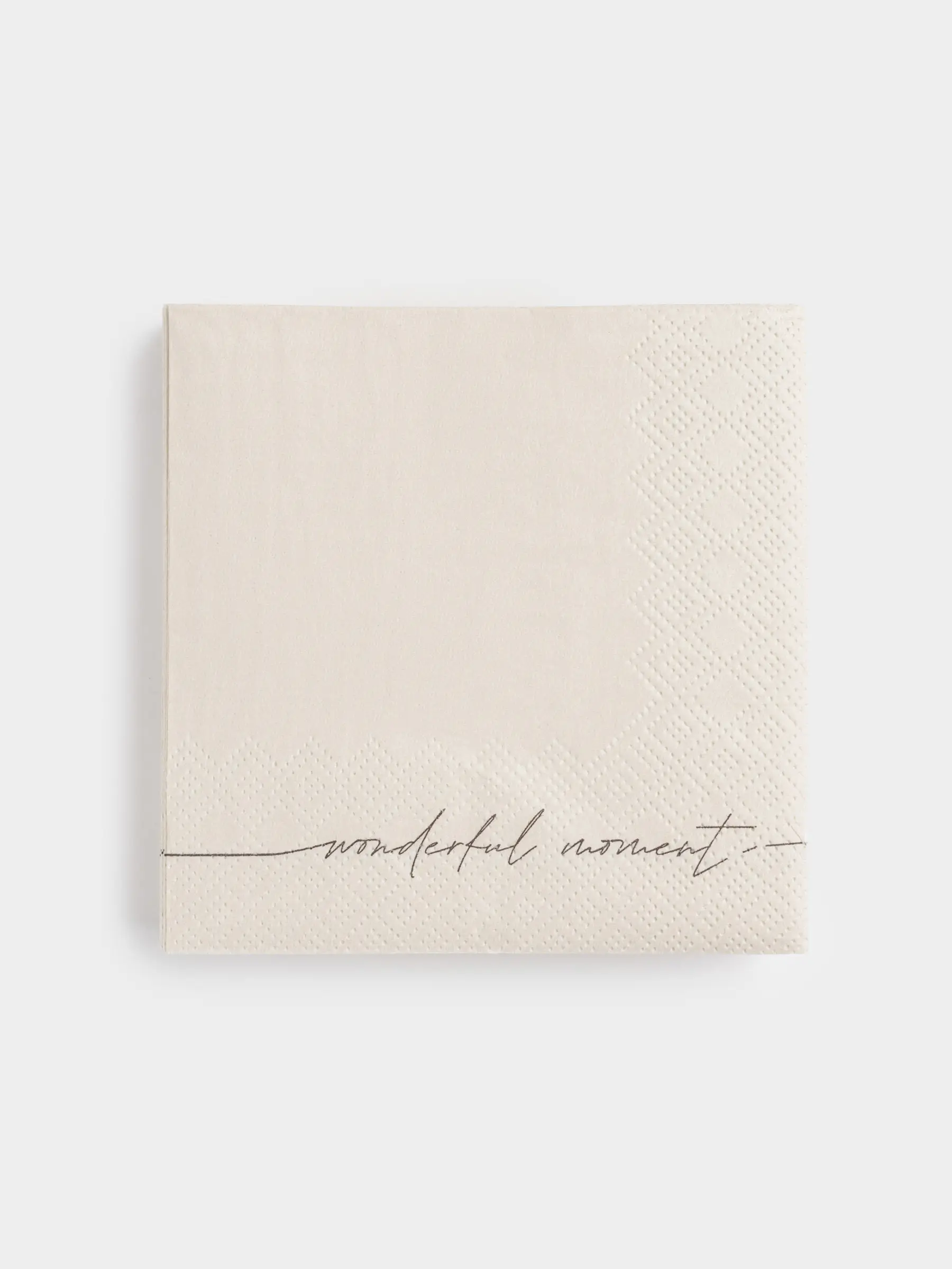 Paper napkins, 21x21 cm, 20 pcs, square, white, Wonderful moment, Scroll