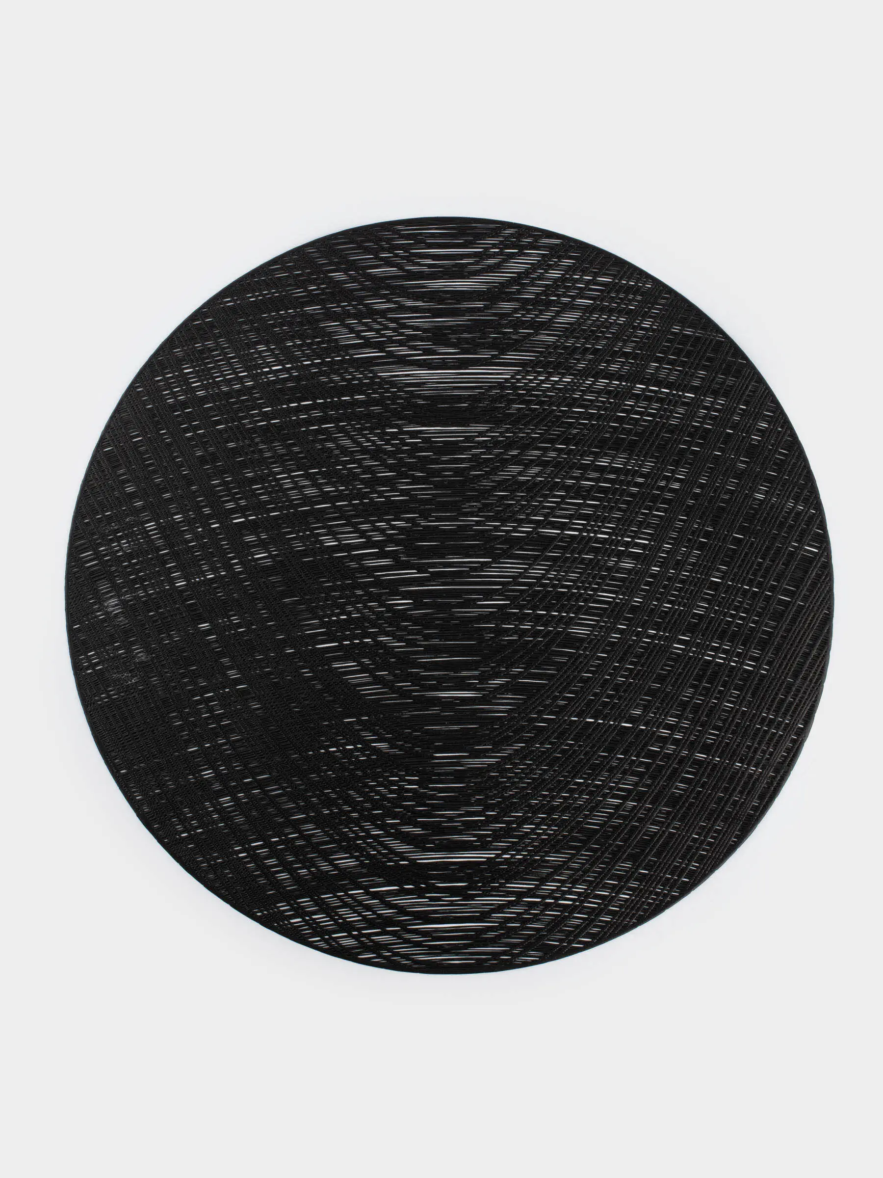 Napkin for appliances, 38 cm, PVC, round, black, Azhur Grid, image-0