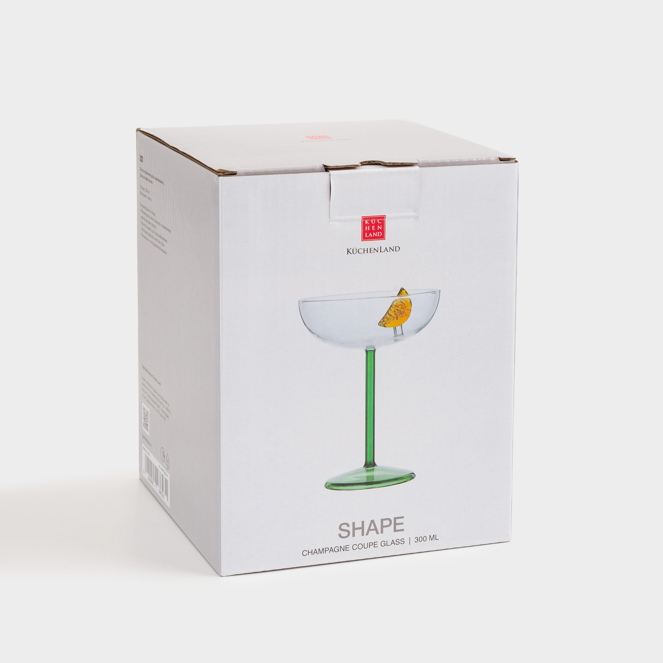 Champagne coupe glass, 300 ml, glass, Orange slice, Shape, image-3