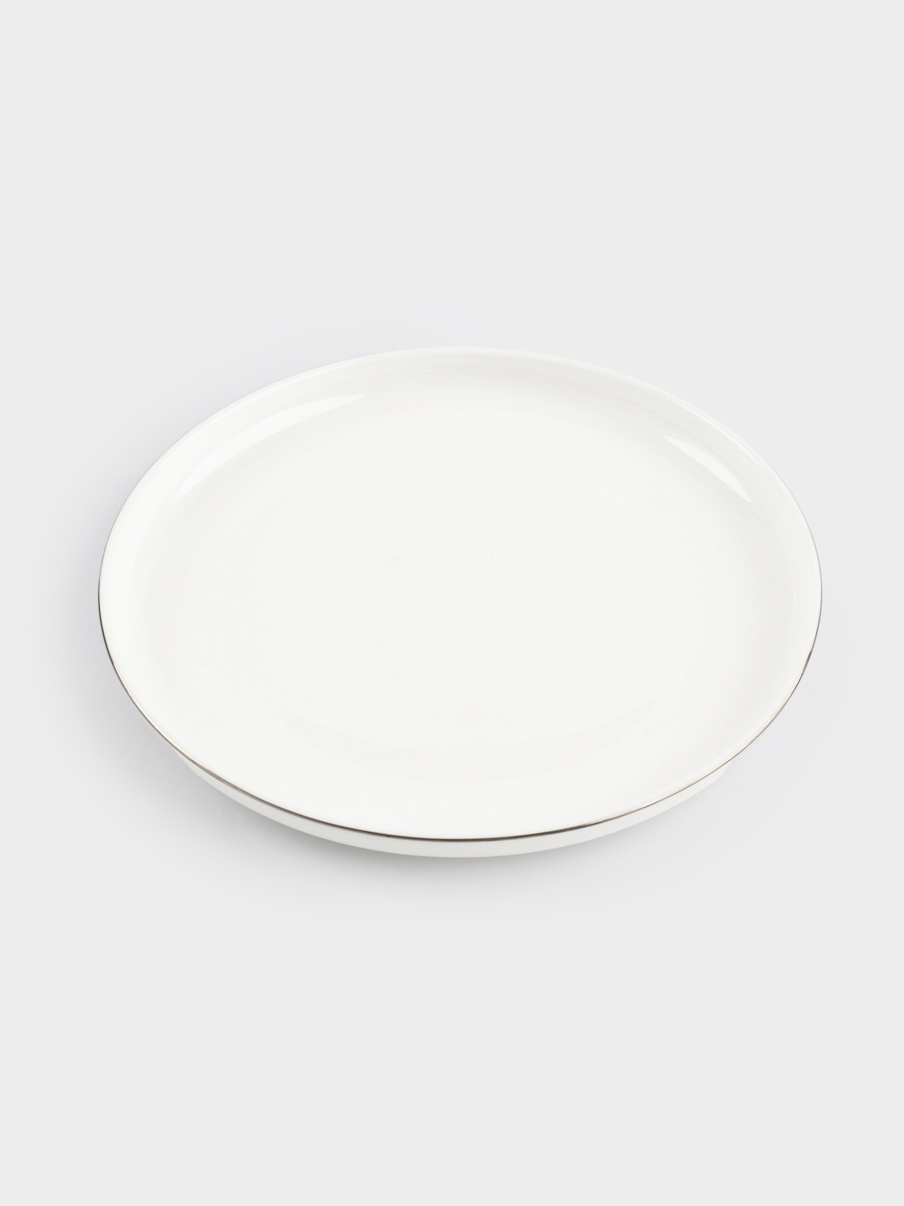 Dessert plate, 20 cm, 2 pcs, porcelain F, white, Ideal silver, image-1