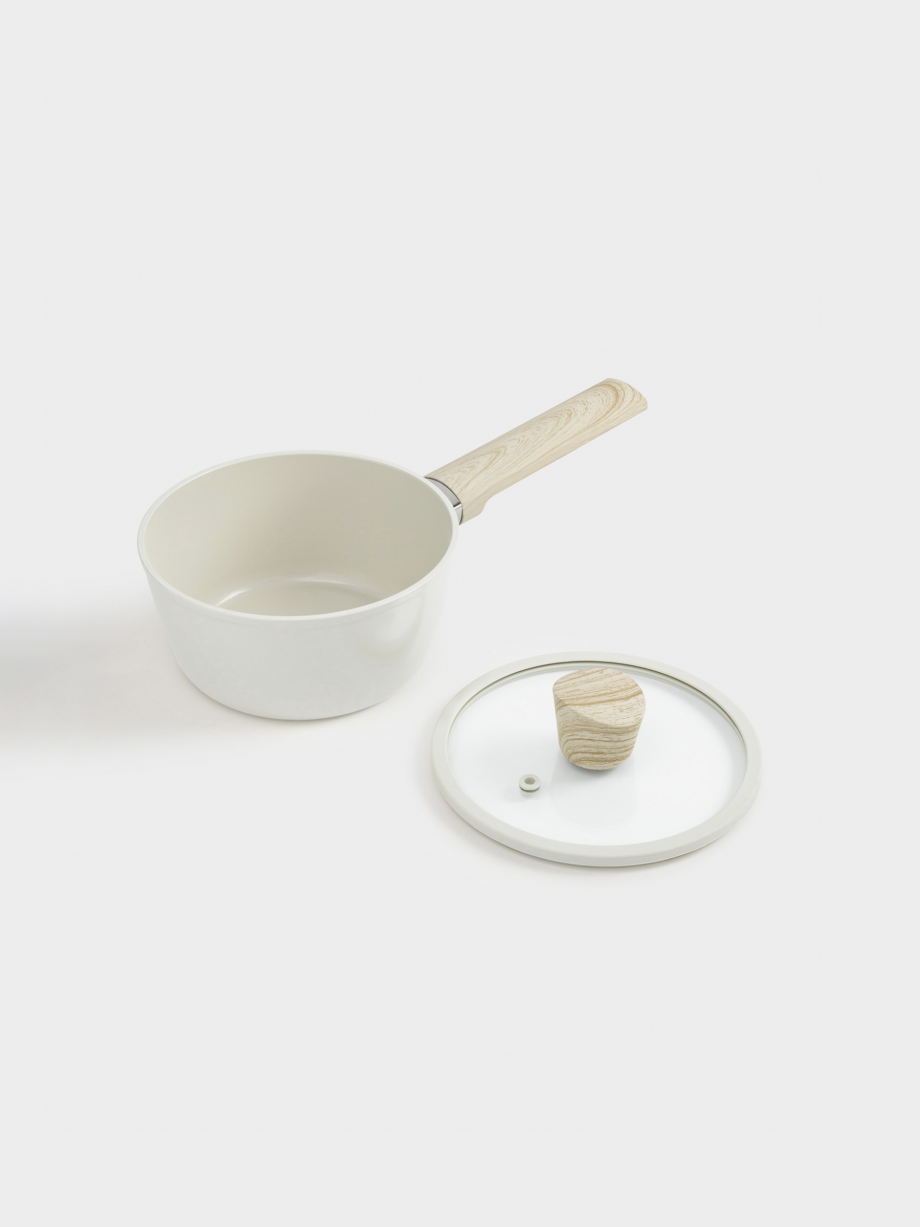 Saucepan, 16 cm, 1.3 l, with lid, coated, aluminum, milky, Sentimentality, image-3