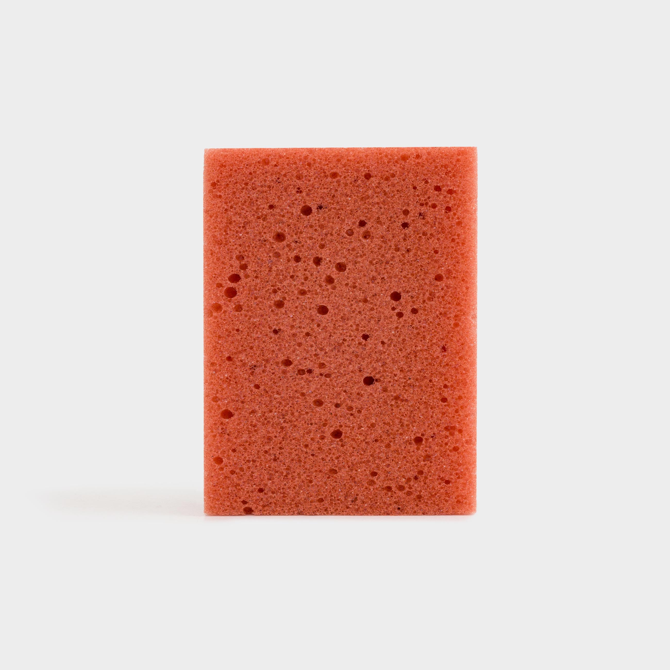 Dish washing sponge, 10x7 cm, 4 pcs, foam rubber / abrasive, rectangular, brown-gray, Clean