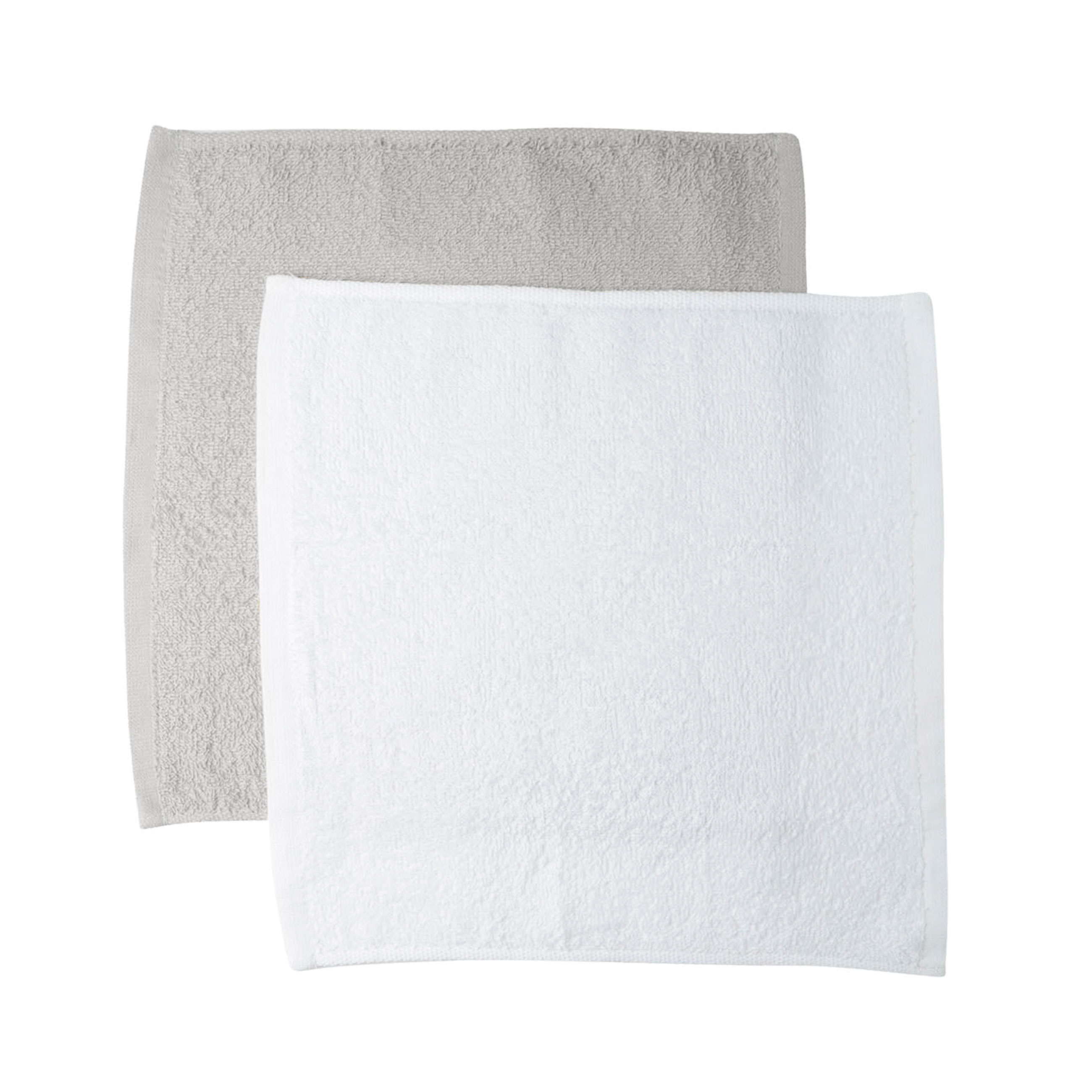 Towel, 30x30 cm, 4 pcs, in a basket, cotton / cellulose, gray / white, Basket towel, image-3