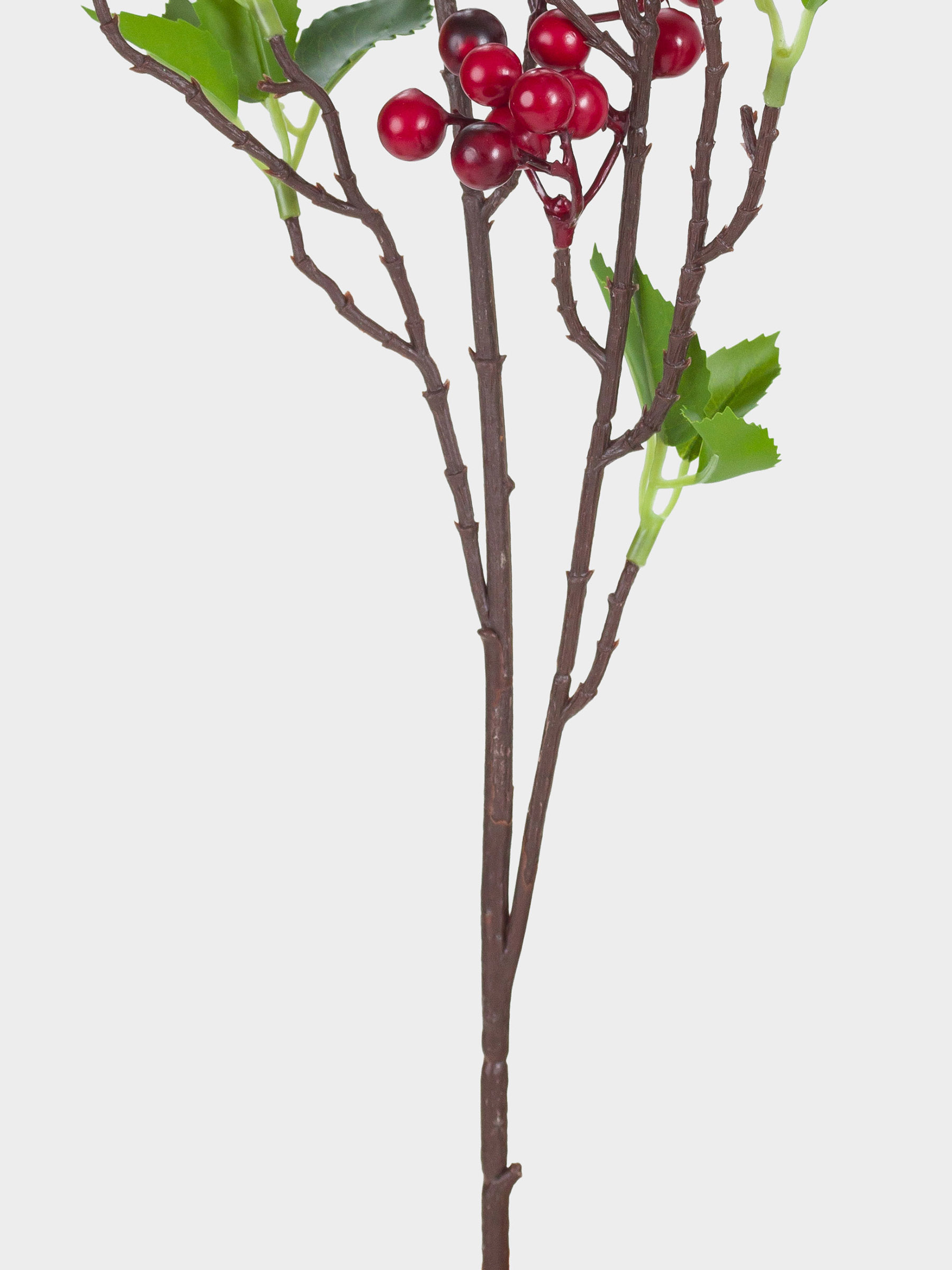 Decorative branch, 70 cm, foam/polyester, Red berries, Red berry, image-2