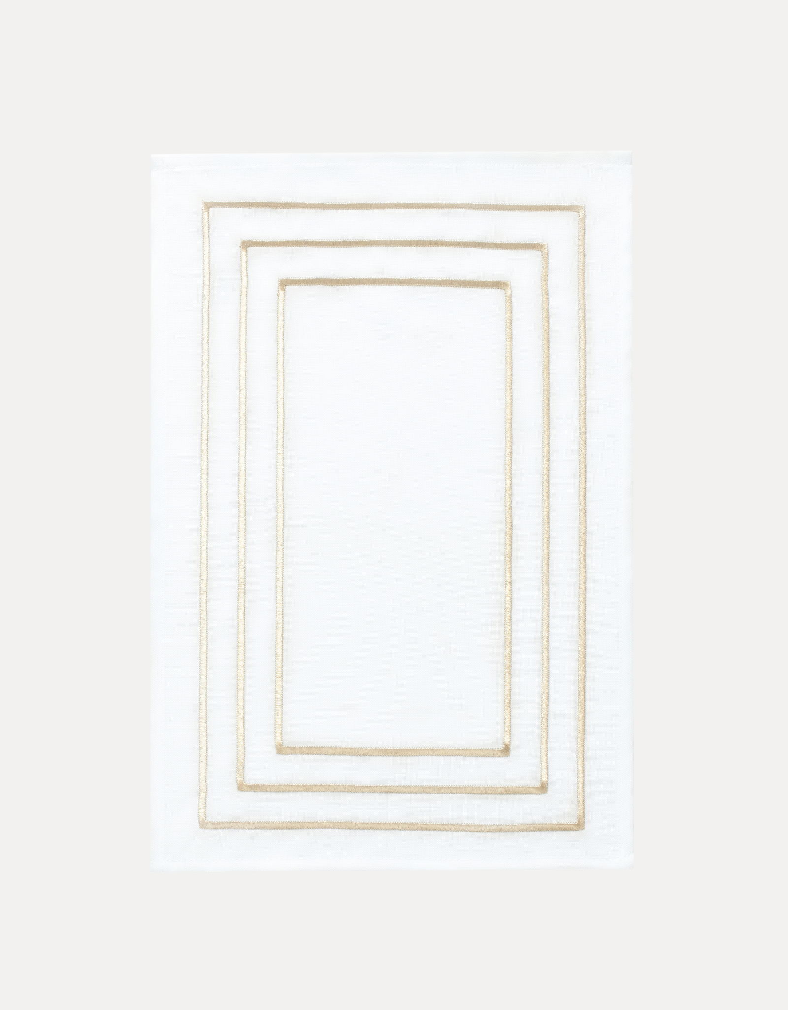 Placemat, 30x45 cm, 2 pcs, polyester, rectangular, white, Lines, Trim gold, image-0