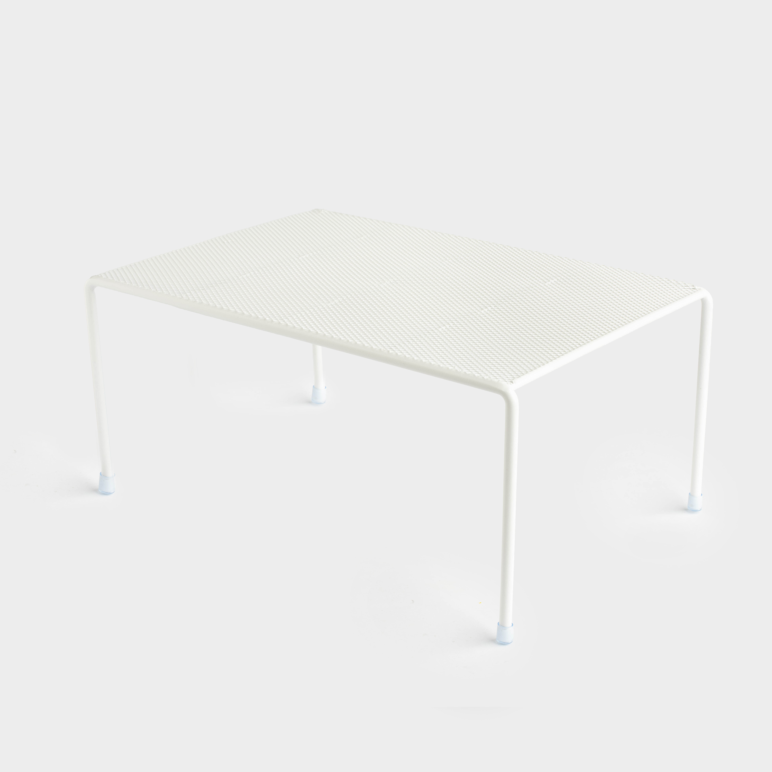 Shelf organizer for the cabinet, 30x23 cm, metal, milky, Grid, Method, image-3