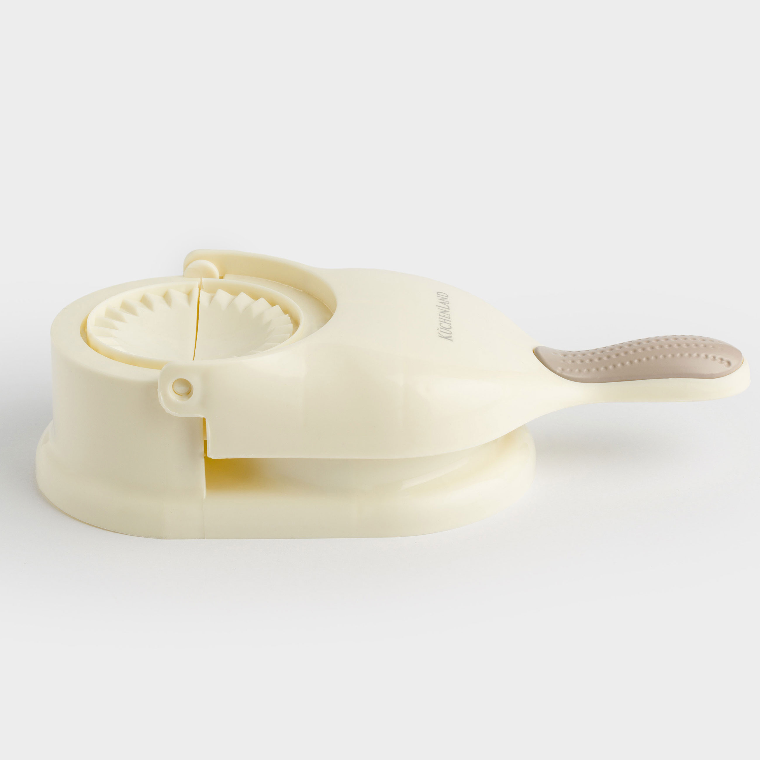 Dumpling mold, 25x10 cm, 2 in 1, with handle, plastic, beige, Bakery, image-5