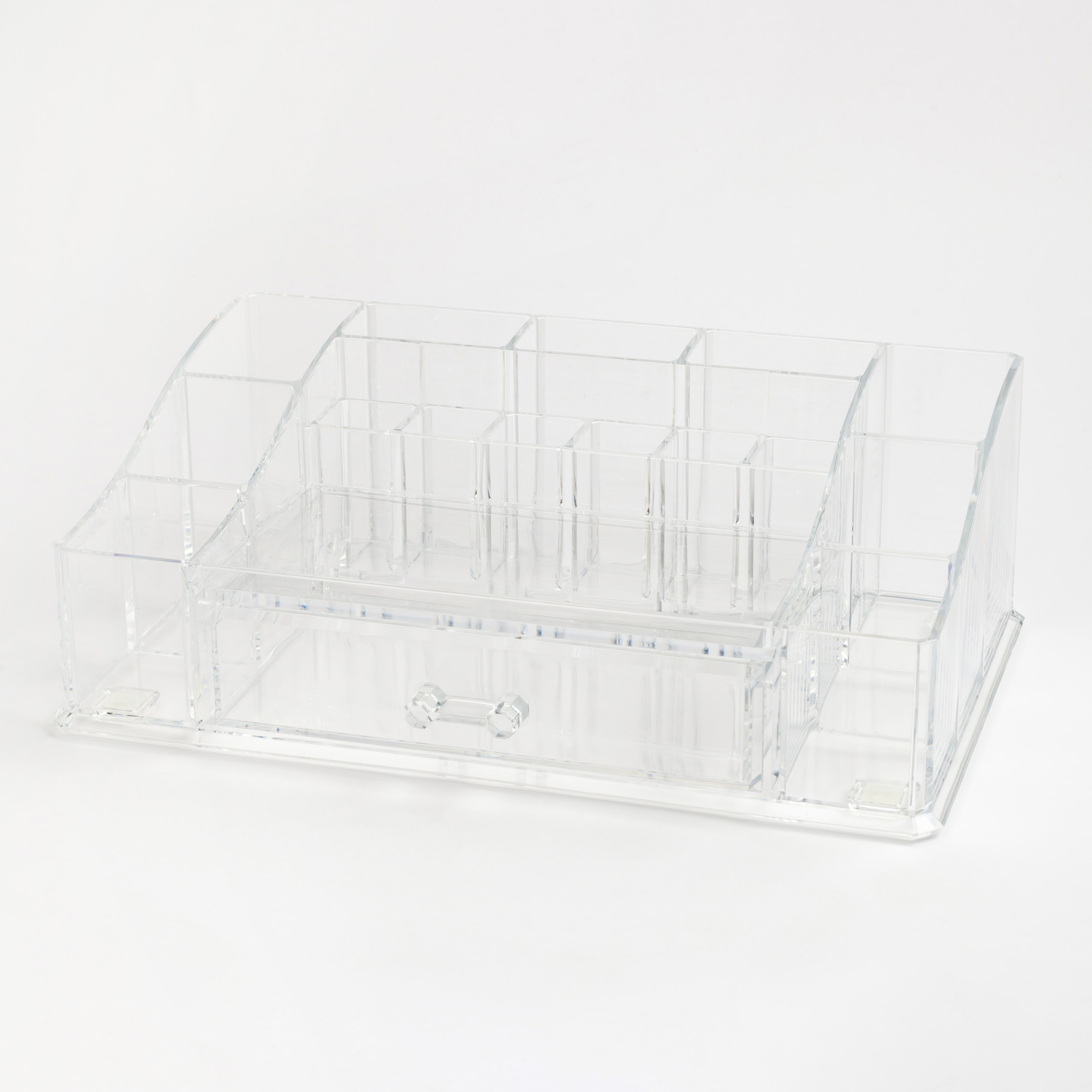 Organizer for cosmetics, 28x9 cm, 16 units, with drawer, plastic, Basic