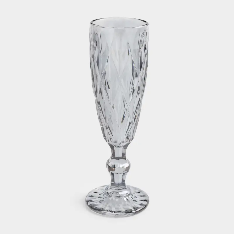 Drinking goblet glass, 170 ml, glass R, grey, Rhomb color ,image-0