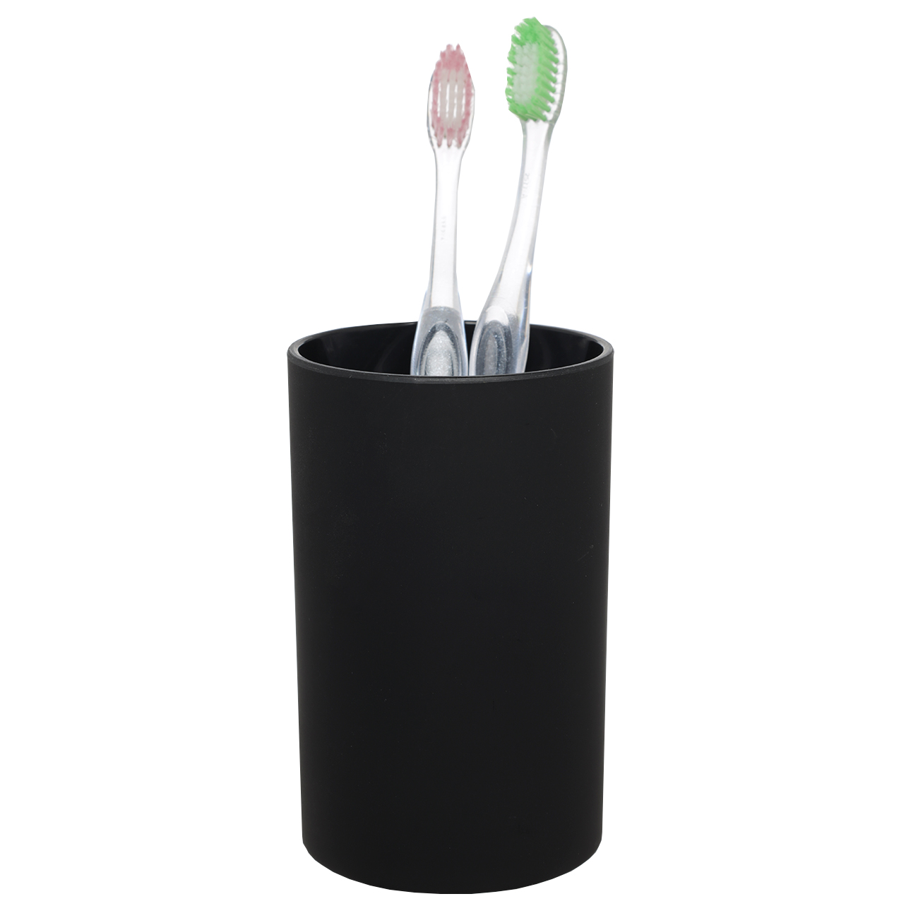 Bathroom tumbler, 11 cm, plastic, black, Loft style