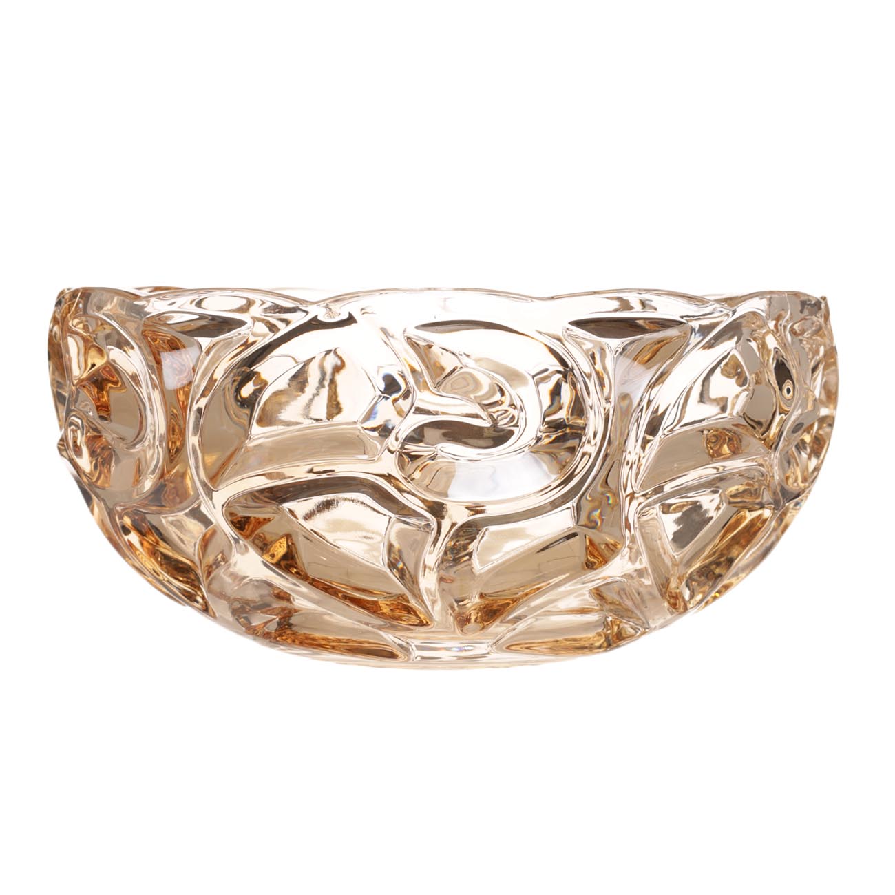 Salad bowl, 24x11 cm, 2.8 l, glass R, amber, Patterns, Gala