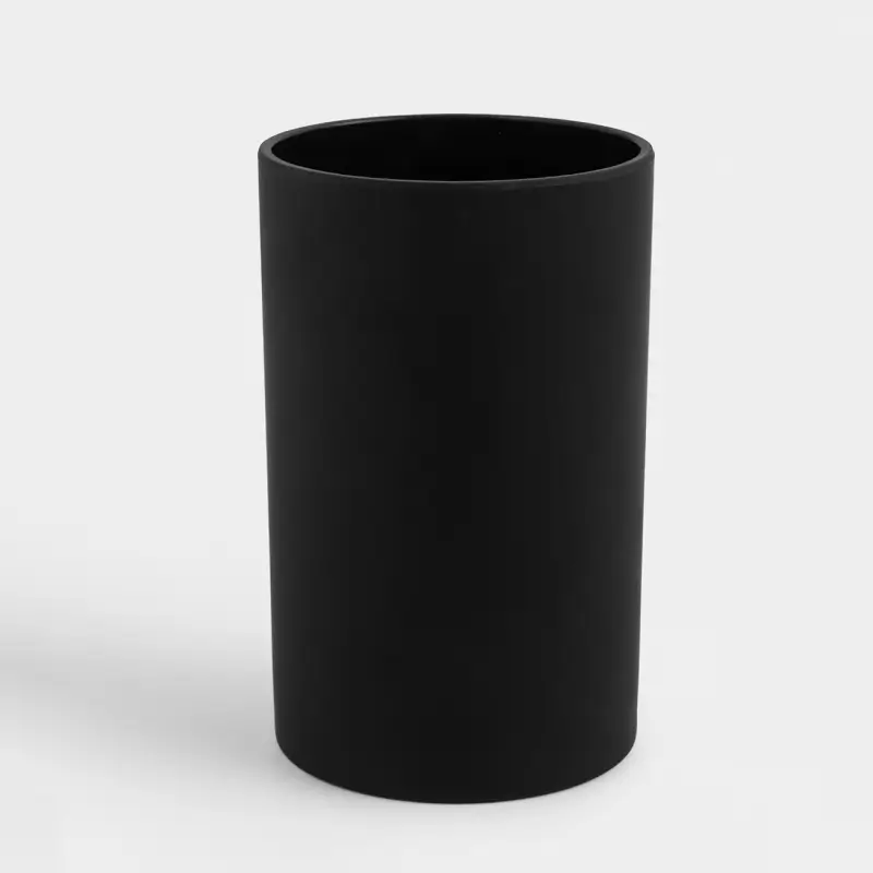 Bathroom tumbler, 11 cm, plastic, black, Loft style ,image-0