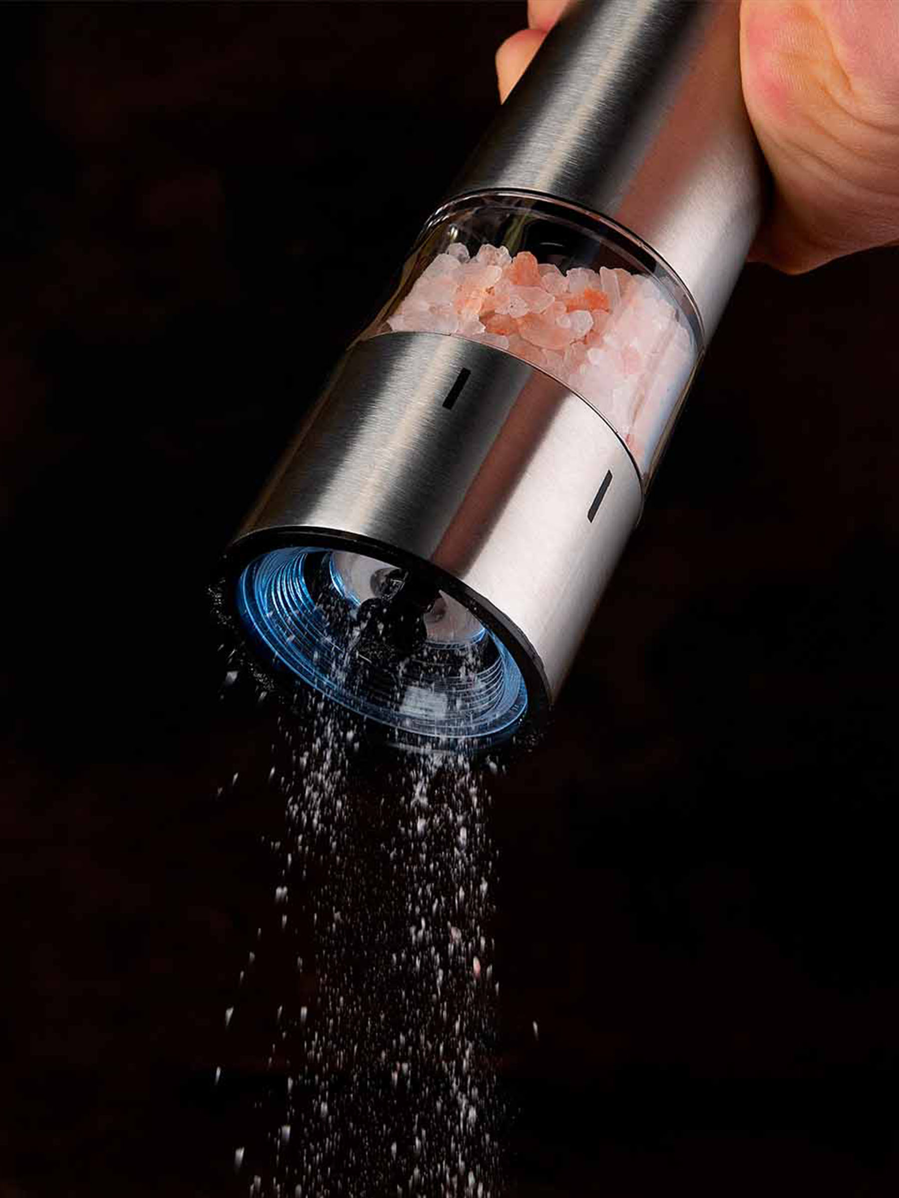Spice mill, 24 cm, electric, steel / plastic, LED B, beveled, Classic, image-7