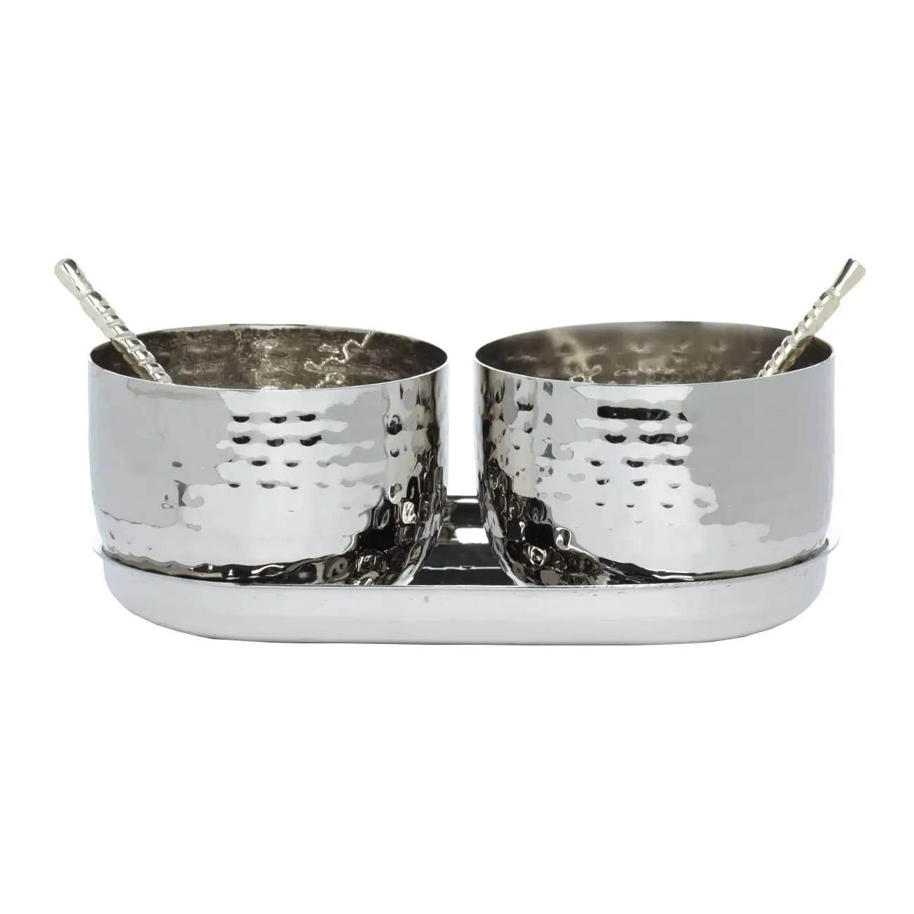 Spice container, 8 cm, 2 pcs, with spoons, on a stand, steel, Fantastic R, image-0