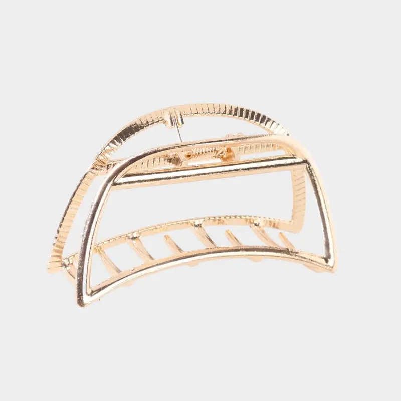 Hair clip, 7 cm, metal, golden, Crab, Fantastic gold