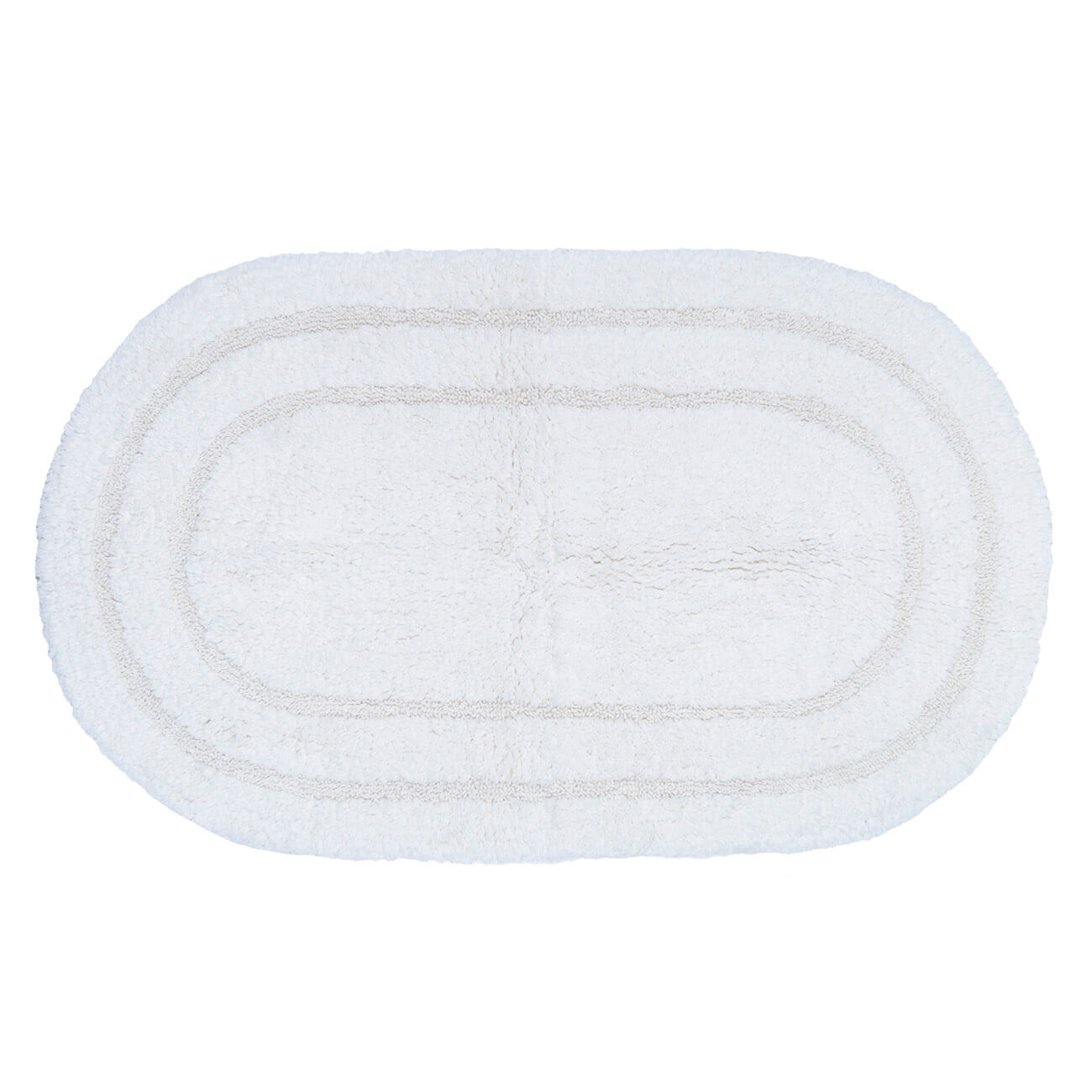 Mat, 60x100 cm, oval, cotton, cream, Solo