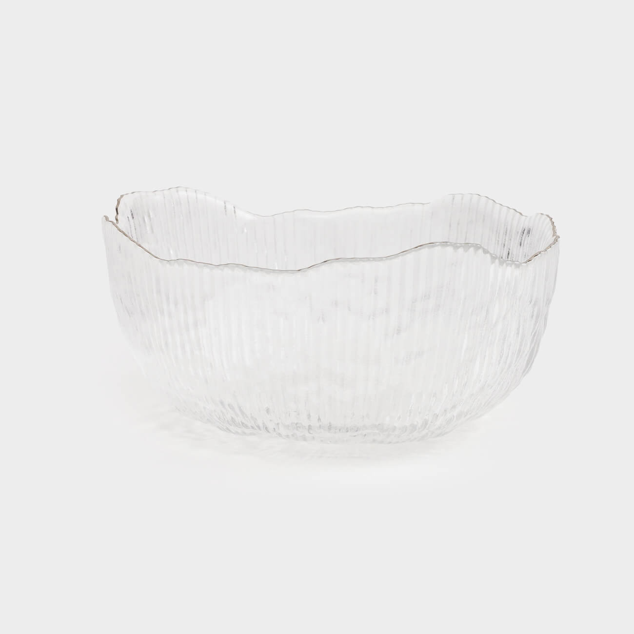 Bowl, 13x6 cm, glass R, with silver edging, Argos silver, image-0