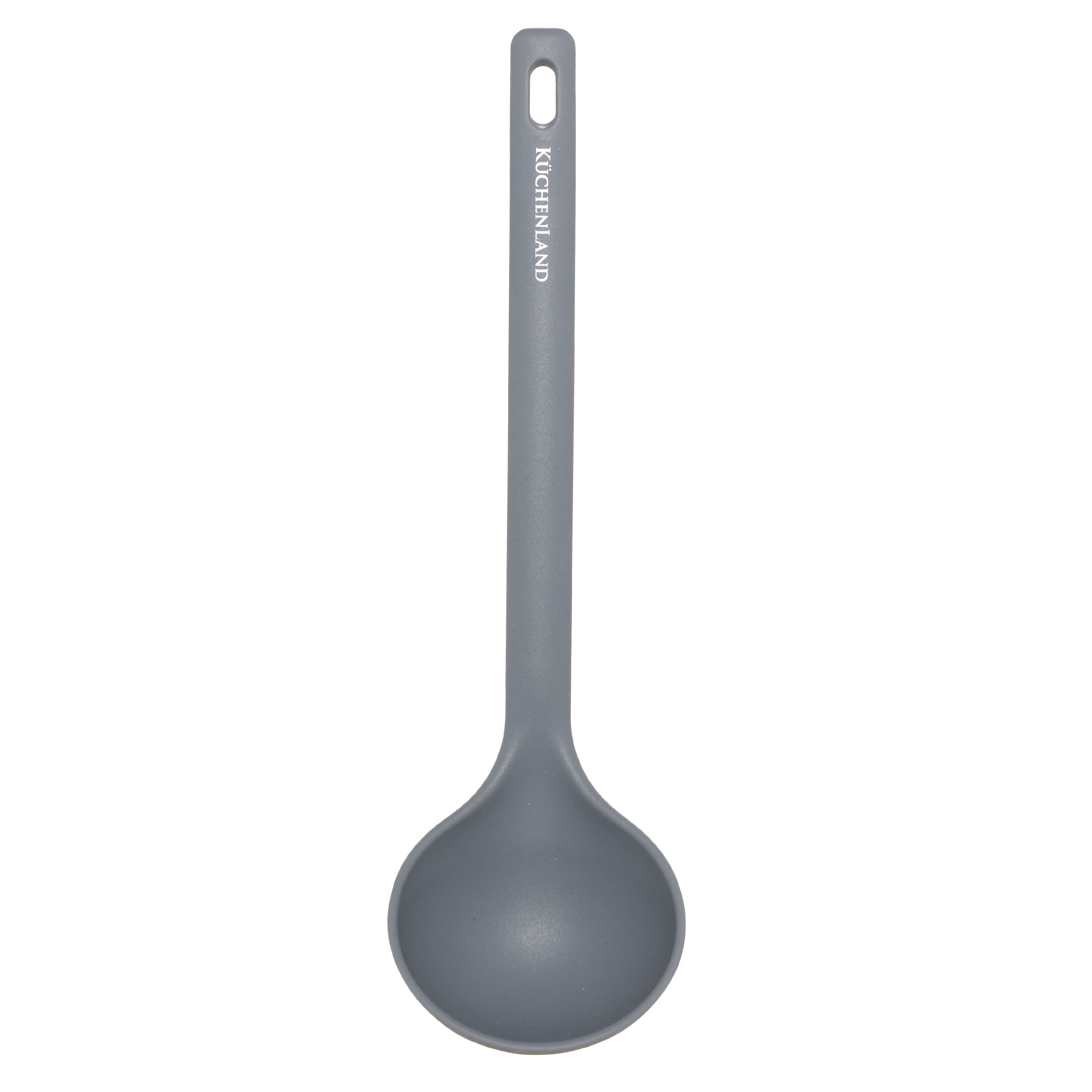 Ladle, 30 cm, silicone, grey, Grey steel, image-0