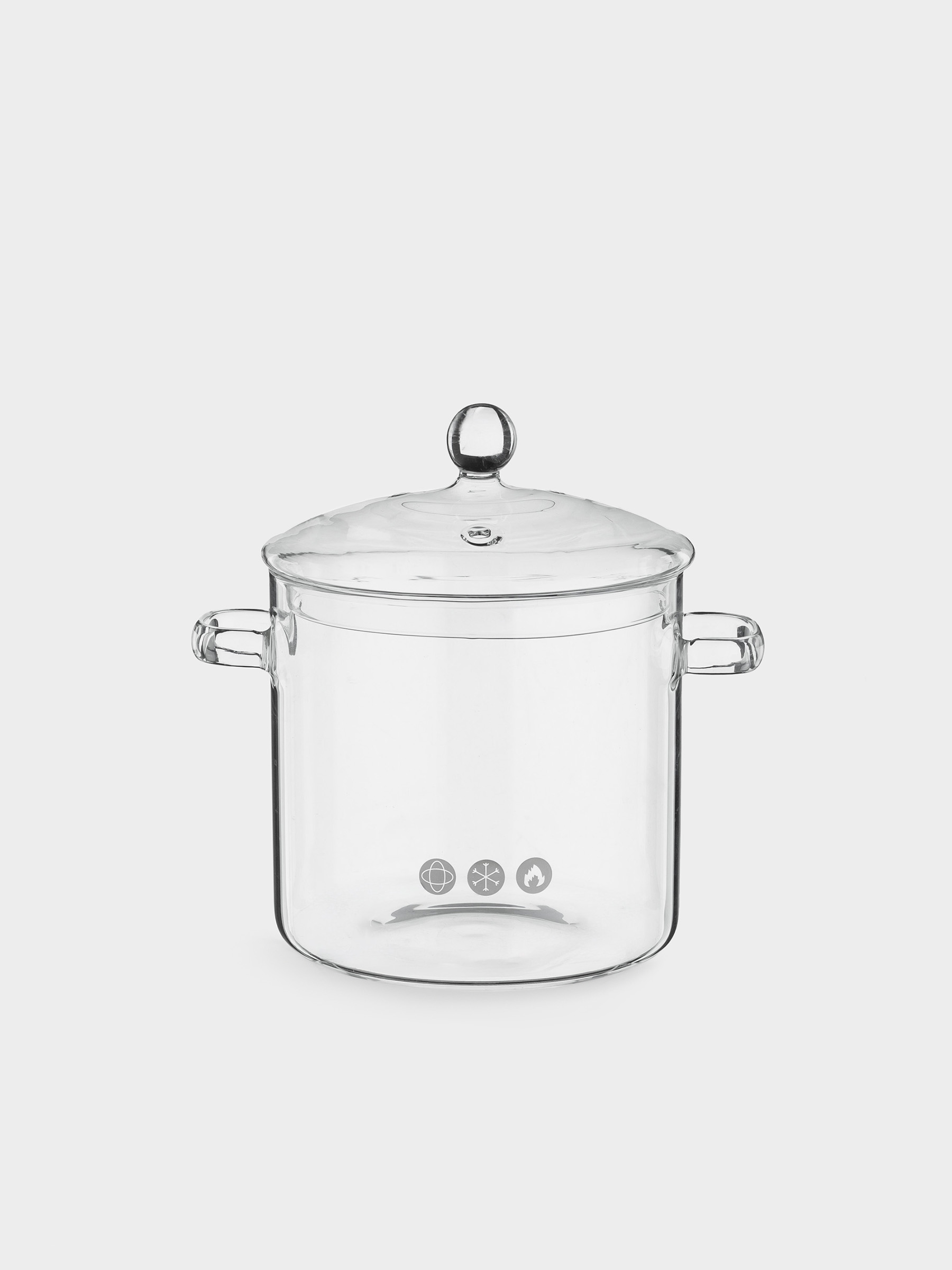 Pot, 2,5 l, with lid, glass B, Clear, image-0