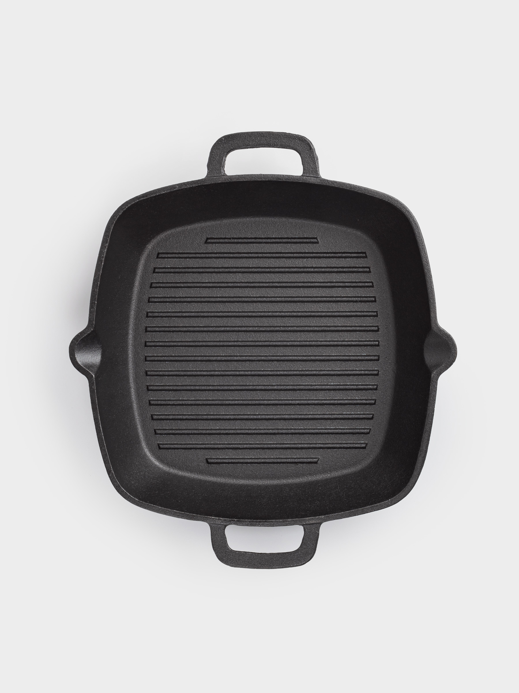 Grill pan, 26 cm, with handles, cast iron, square, black, Authentic, image-7