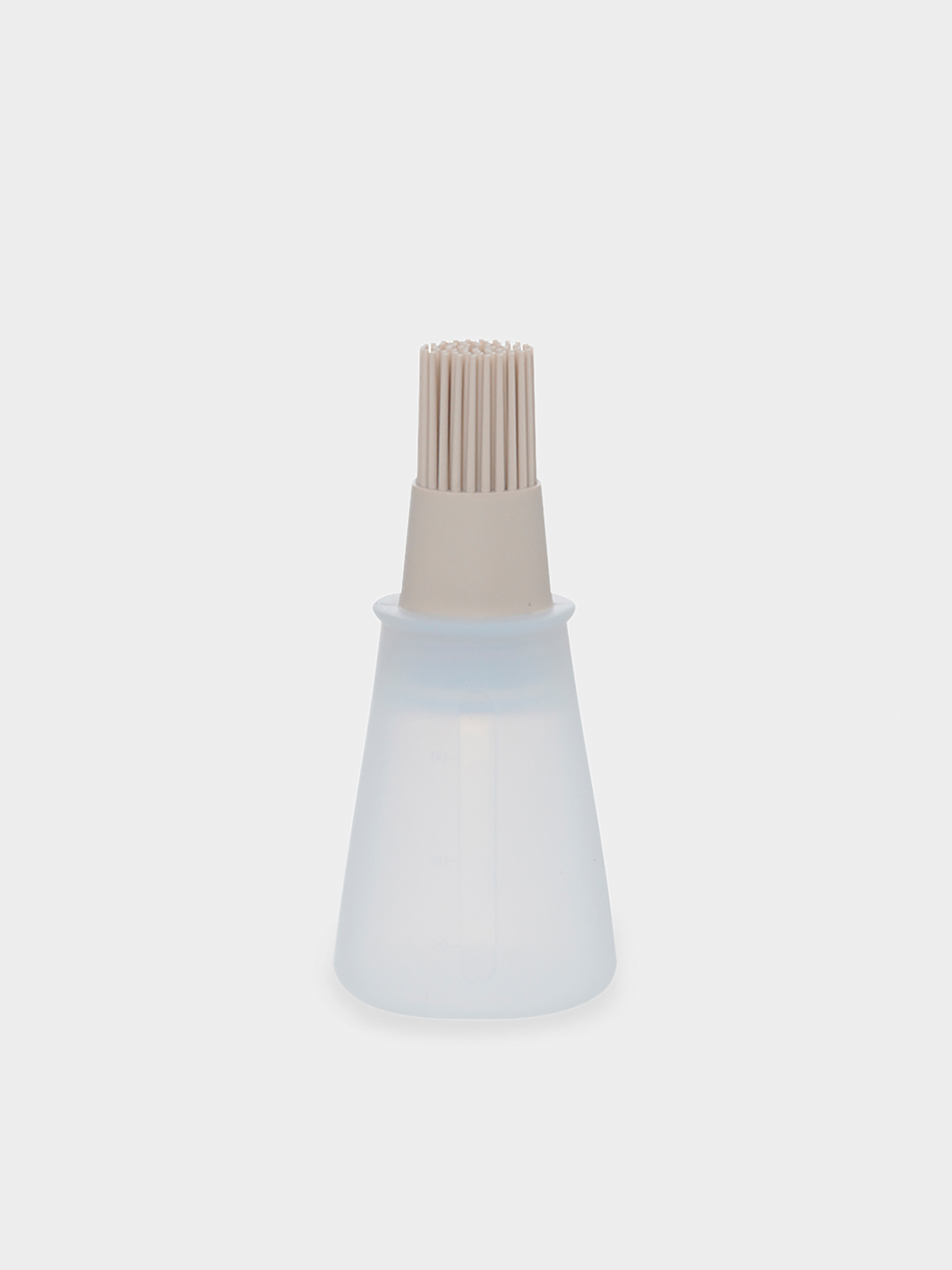 Oil container, 60 ml, with brush, silicone, Beige, Bakery