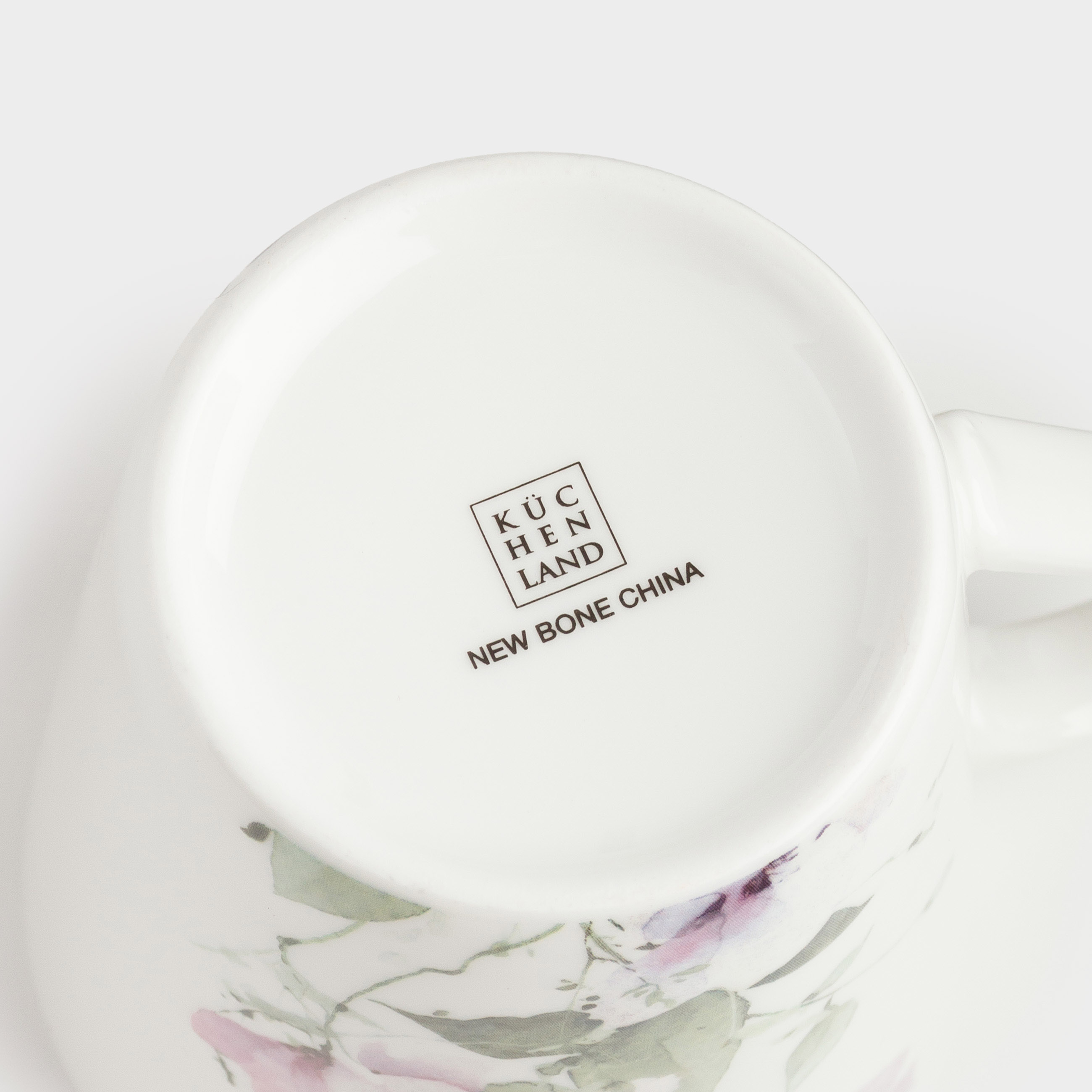 Mug, 420 ml, 2 pcs, porcelain N, white, Lilac flowers, Floret, image-4