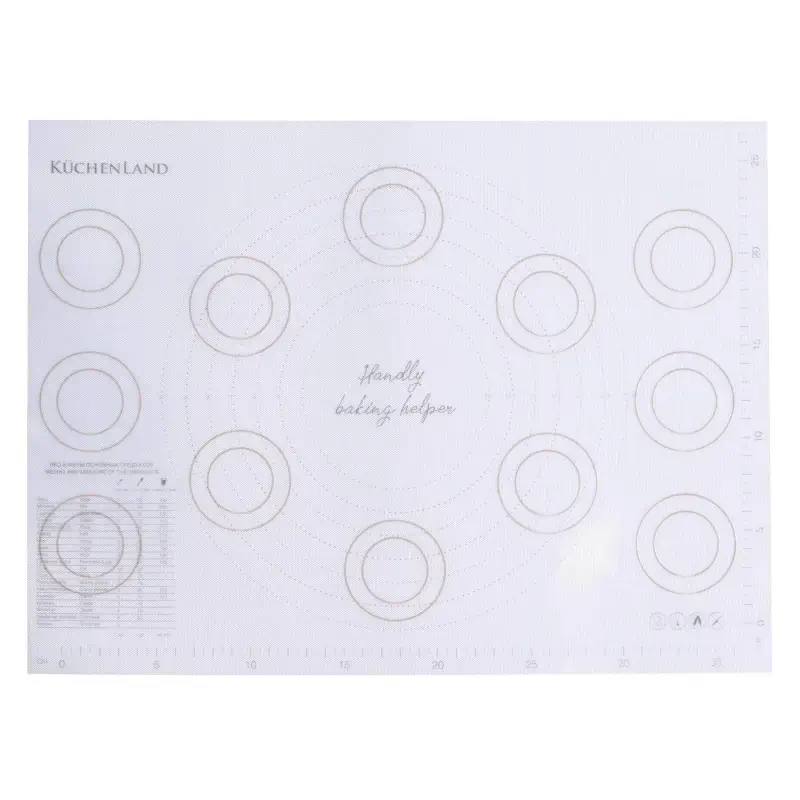 Baking mat, 30x40 cm, silicone, grey, Bakery ,image-0
