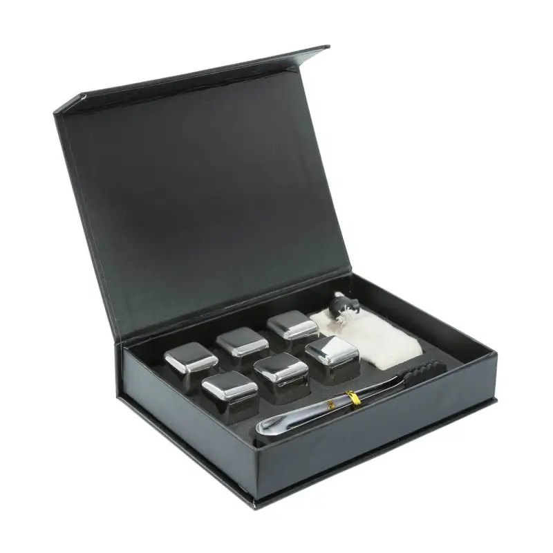 Set of cubes for cooling drinks, 8 pr, with tongs, steel, BAR
