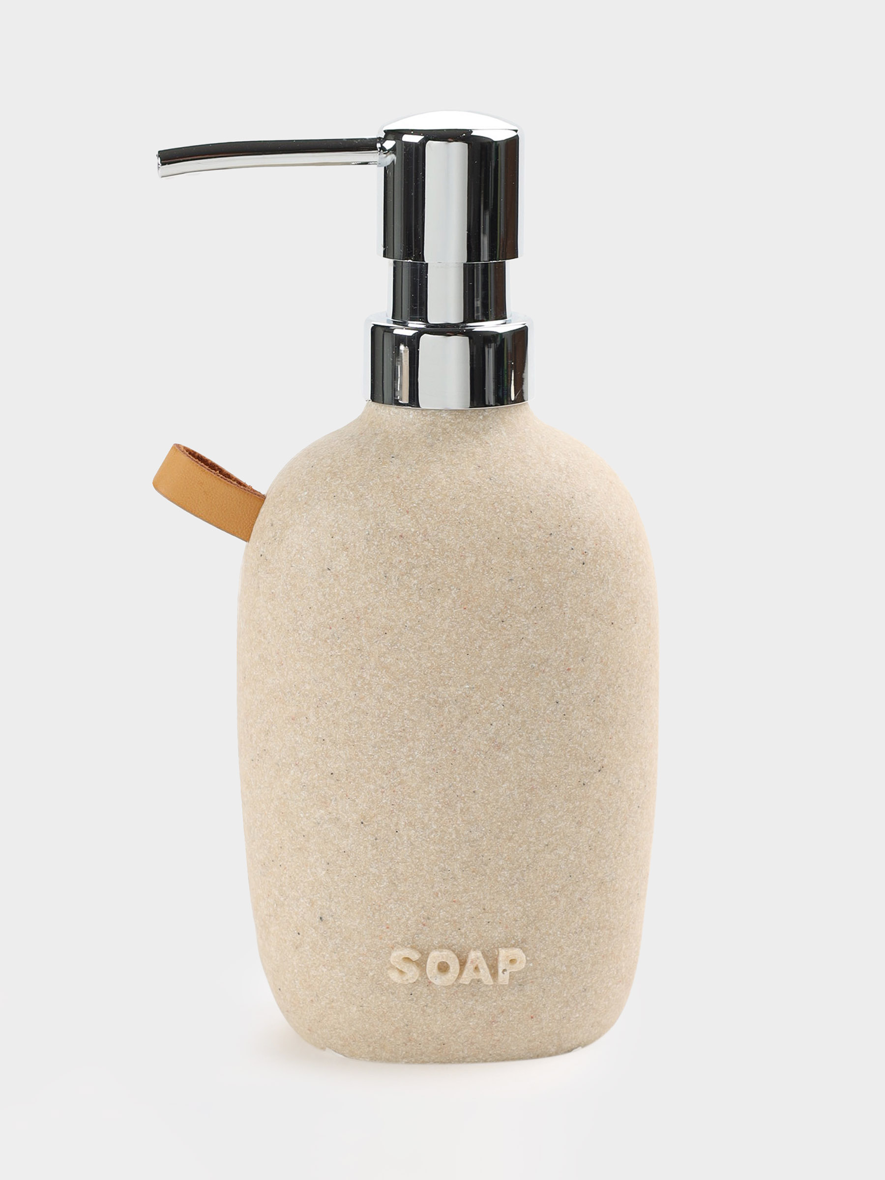 Liquid soap dispenser, 280 ml, polyresin / plastic, beige, speckled, Dune, image-1