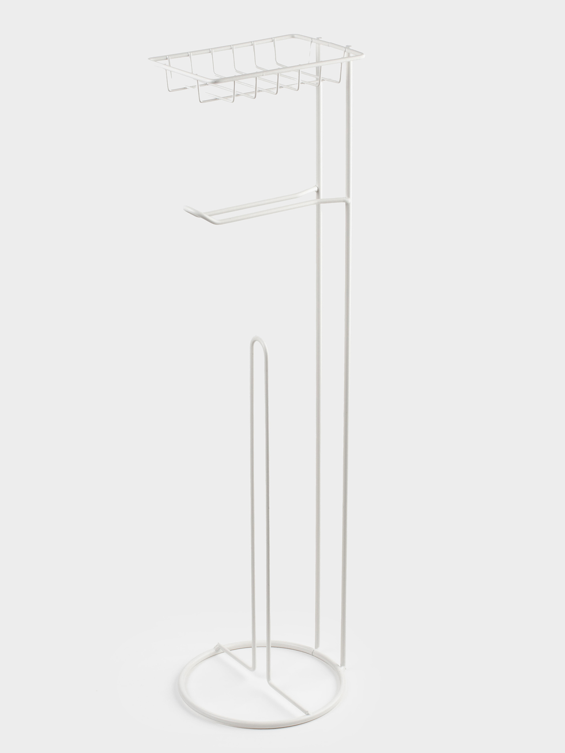 Toilet paper holder, 64 cm, floor-standing, metal, milky, Method, image-0