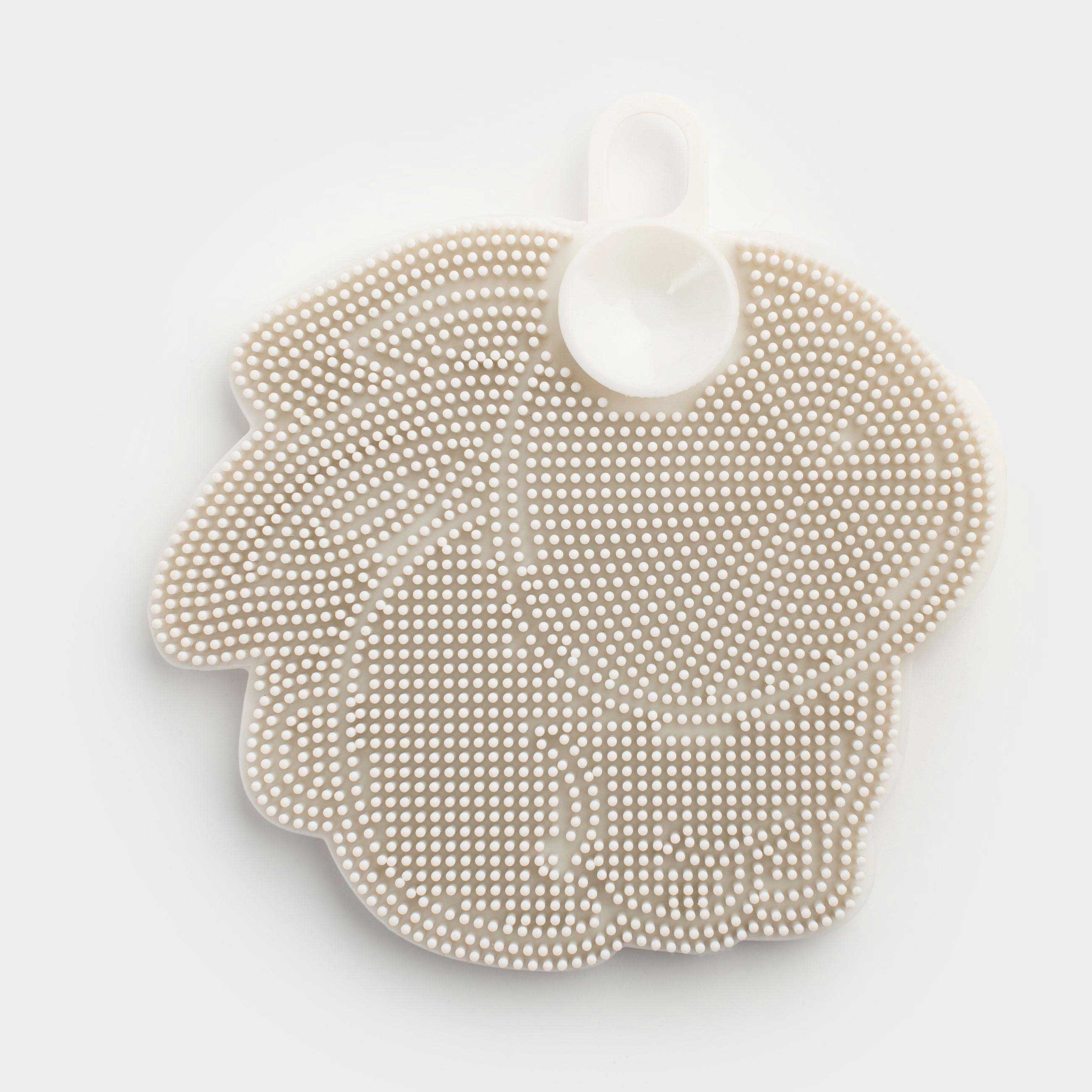 Dish washing sponge, 13 cm, Silicone, gray, Rabbit, Manny, image-0