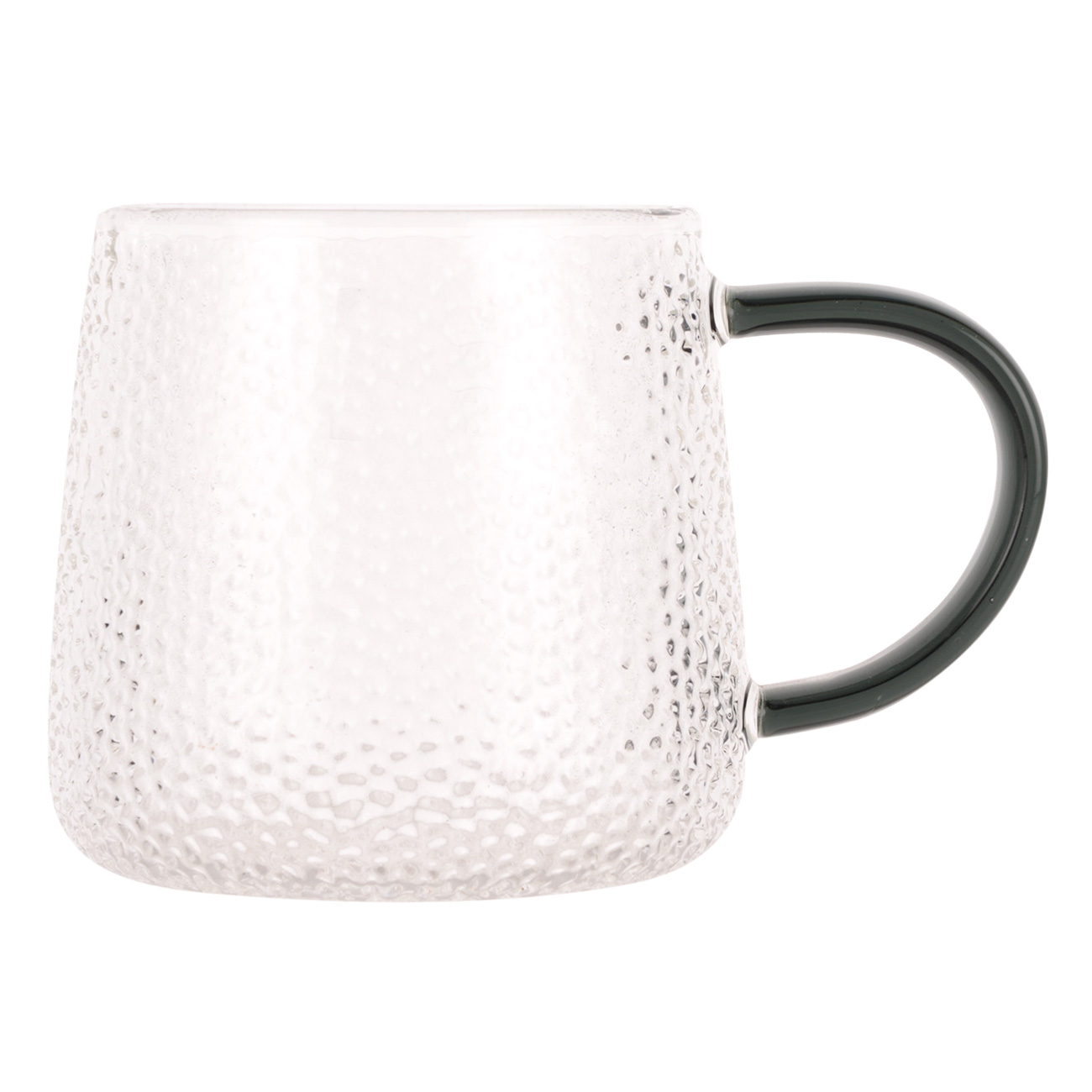 Mug, 340 ml, 2 pcs, glass B, with gray handle, Dawned, image-2