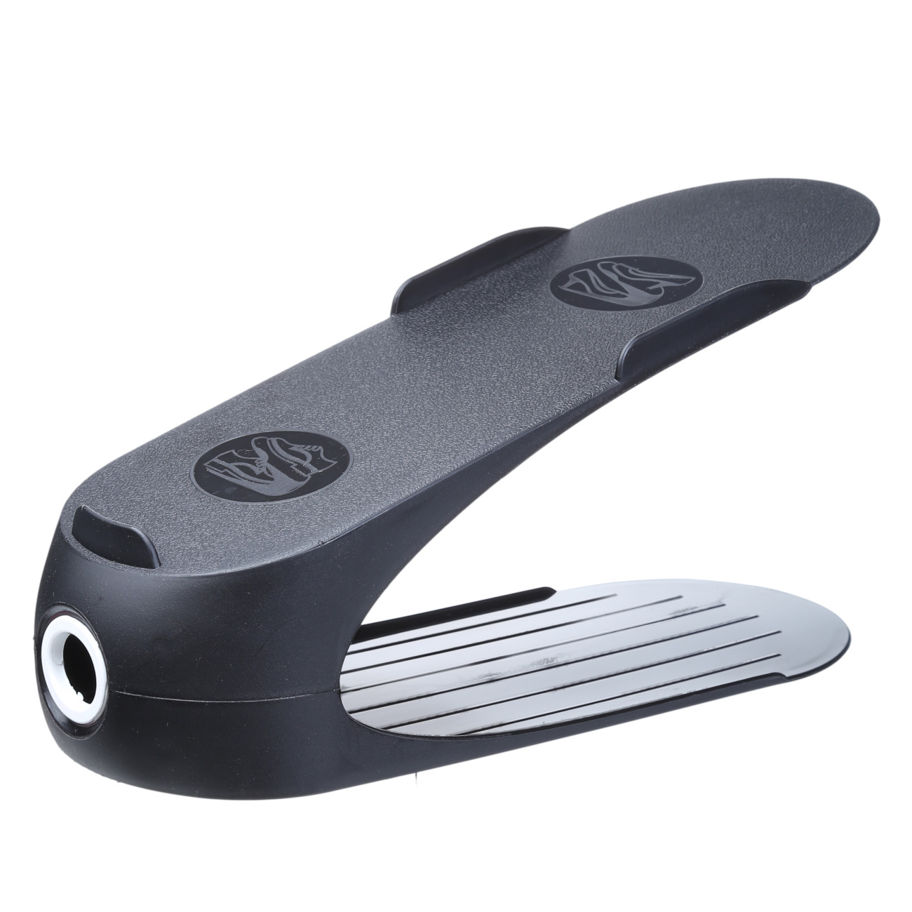 Organizer stand for men's shoes, 29 cm, plastic, black, Compact