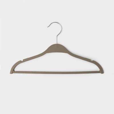 Children's hanger, 32 cm, 5 pcs, plastic coated, mocha, New house ,image-0