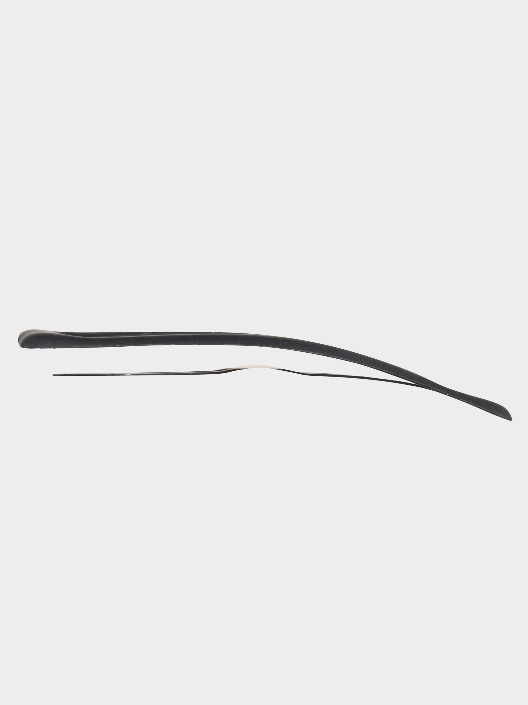 Hair clip, 7 cm, 2 pcs, metal, Black, Basic