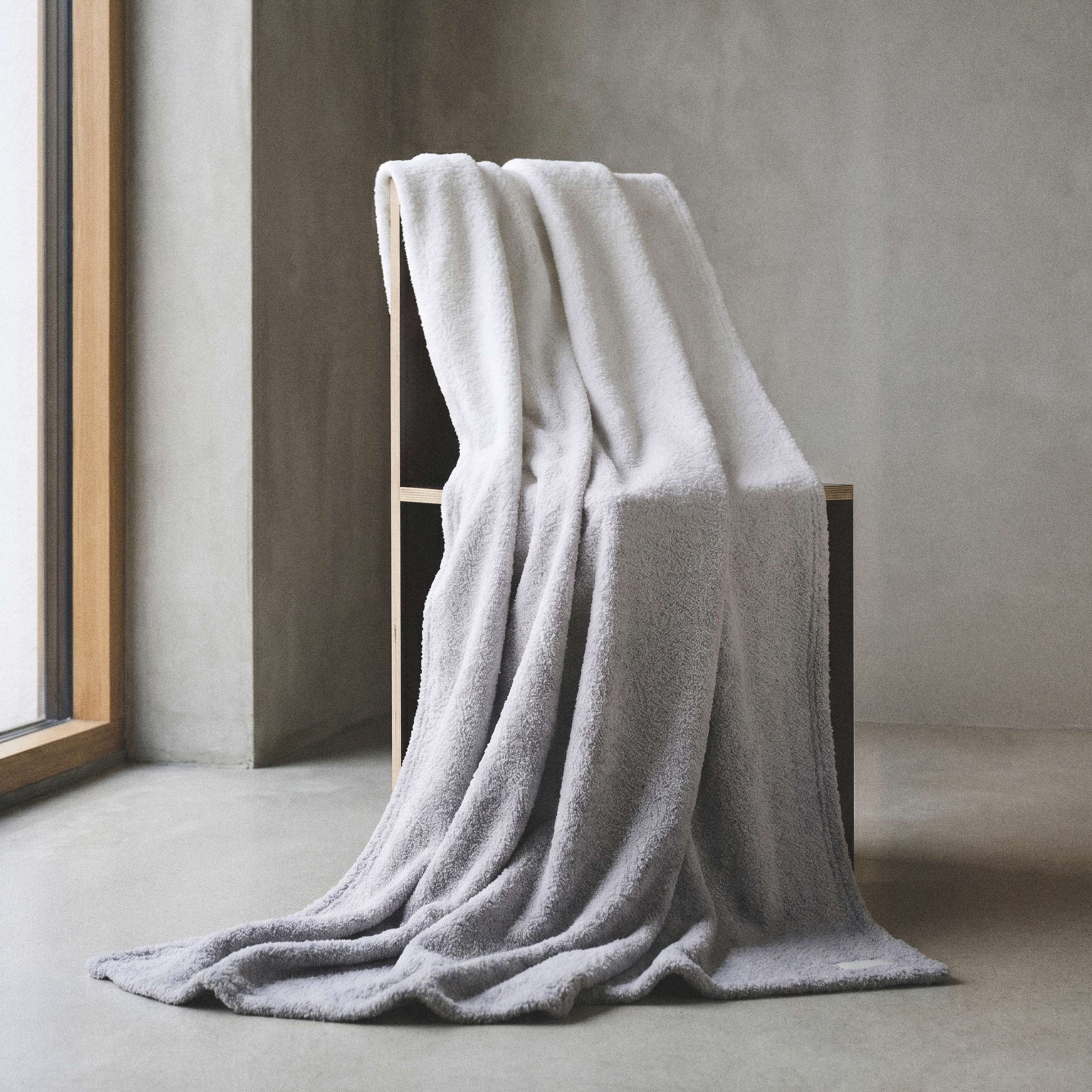 Blanket, 130x170 cm, double-sided, polyester, light gray, Neutral