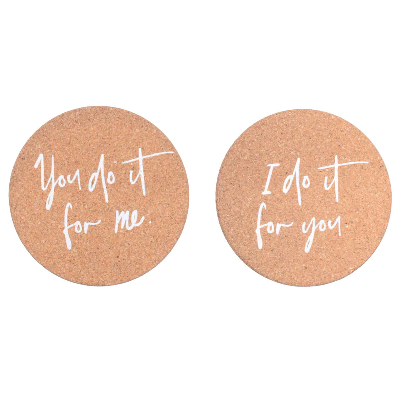 Mug stand, 11 cm, 2 pcs, cork, Scroll