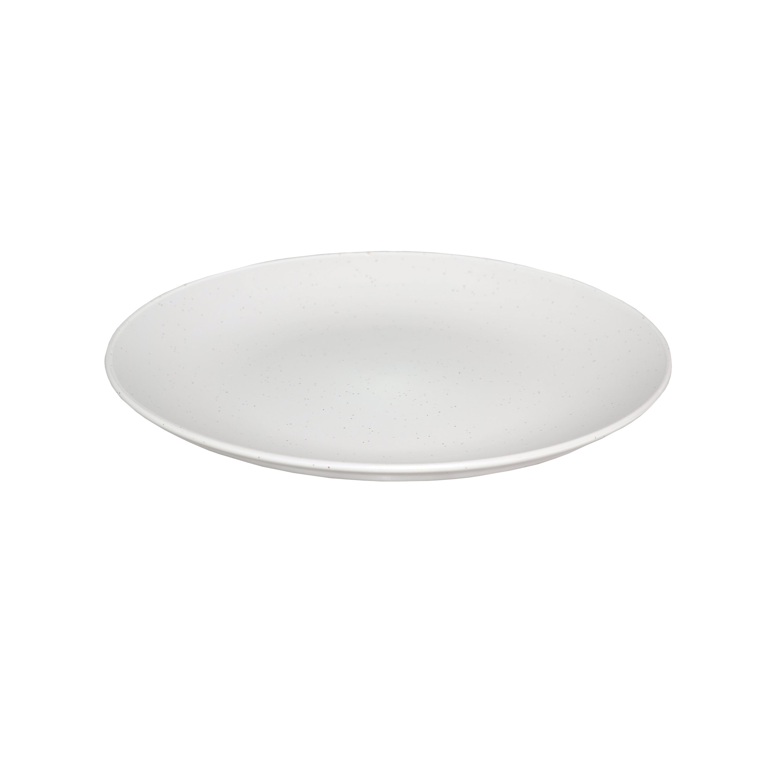 Dining set, 6 pers, 18 pr, ceramic, milk, speckled, Particle