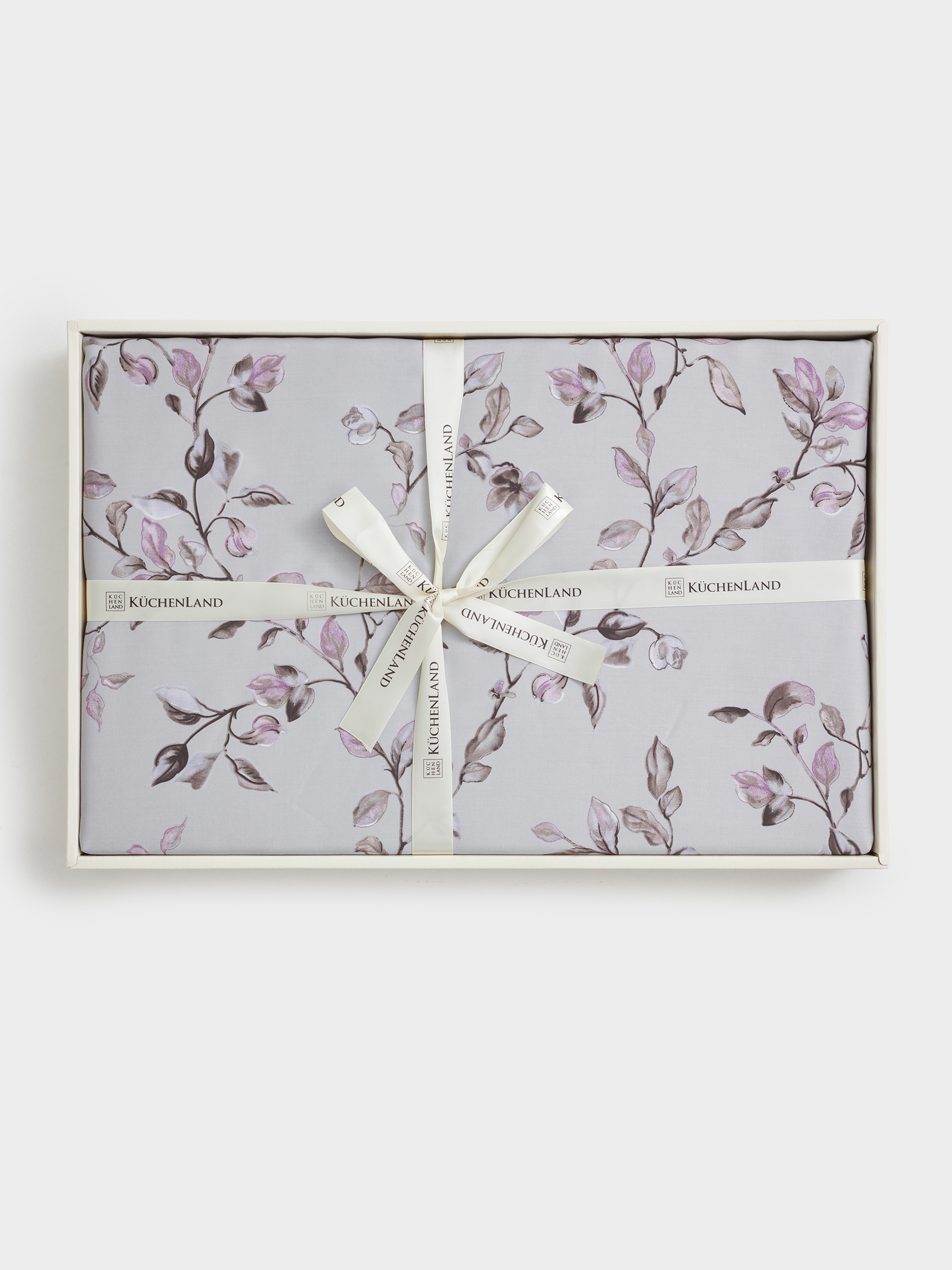 Bed linen set, Euro, Tencel 300 TC, grey, Branches, Tencel, image-8
