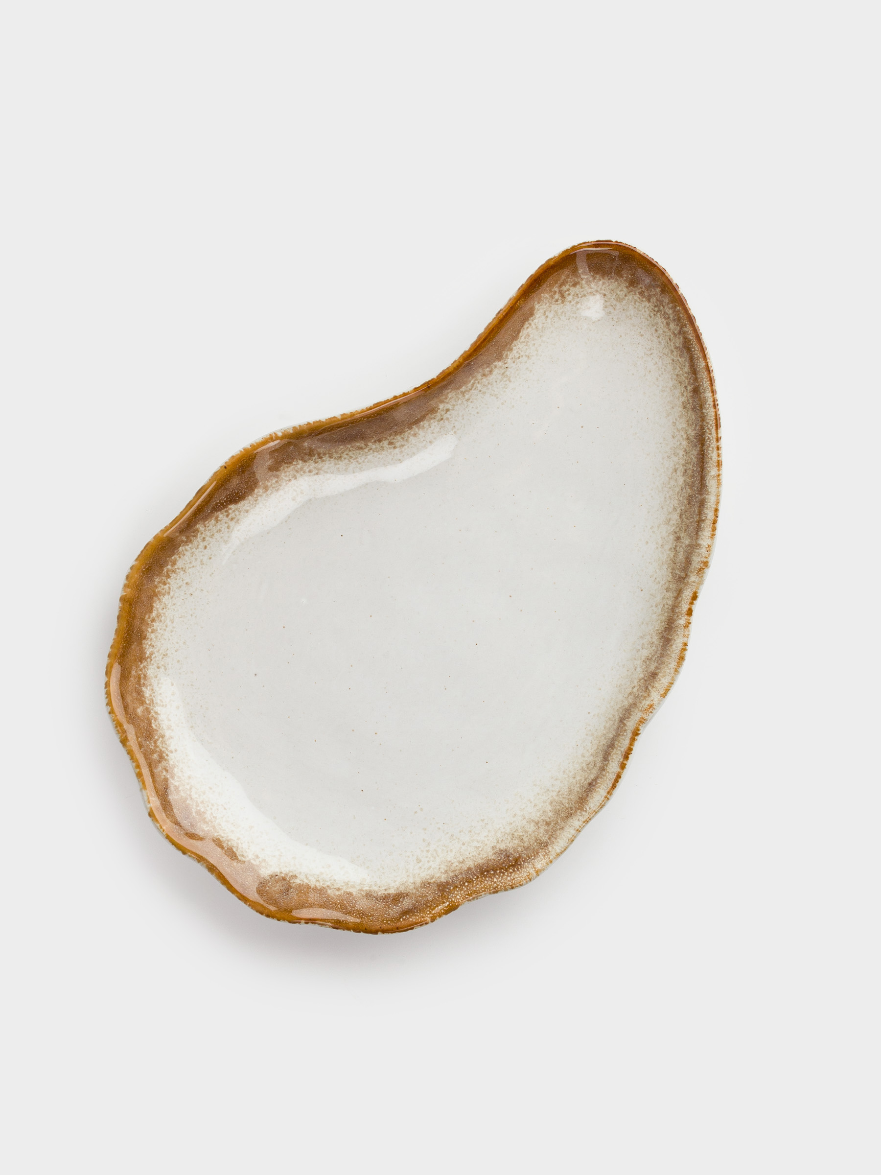 Decorative dish, 23x16 cm, ceramic, beige-brown, Oyster, Seaside, image-3