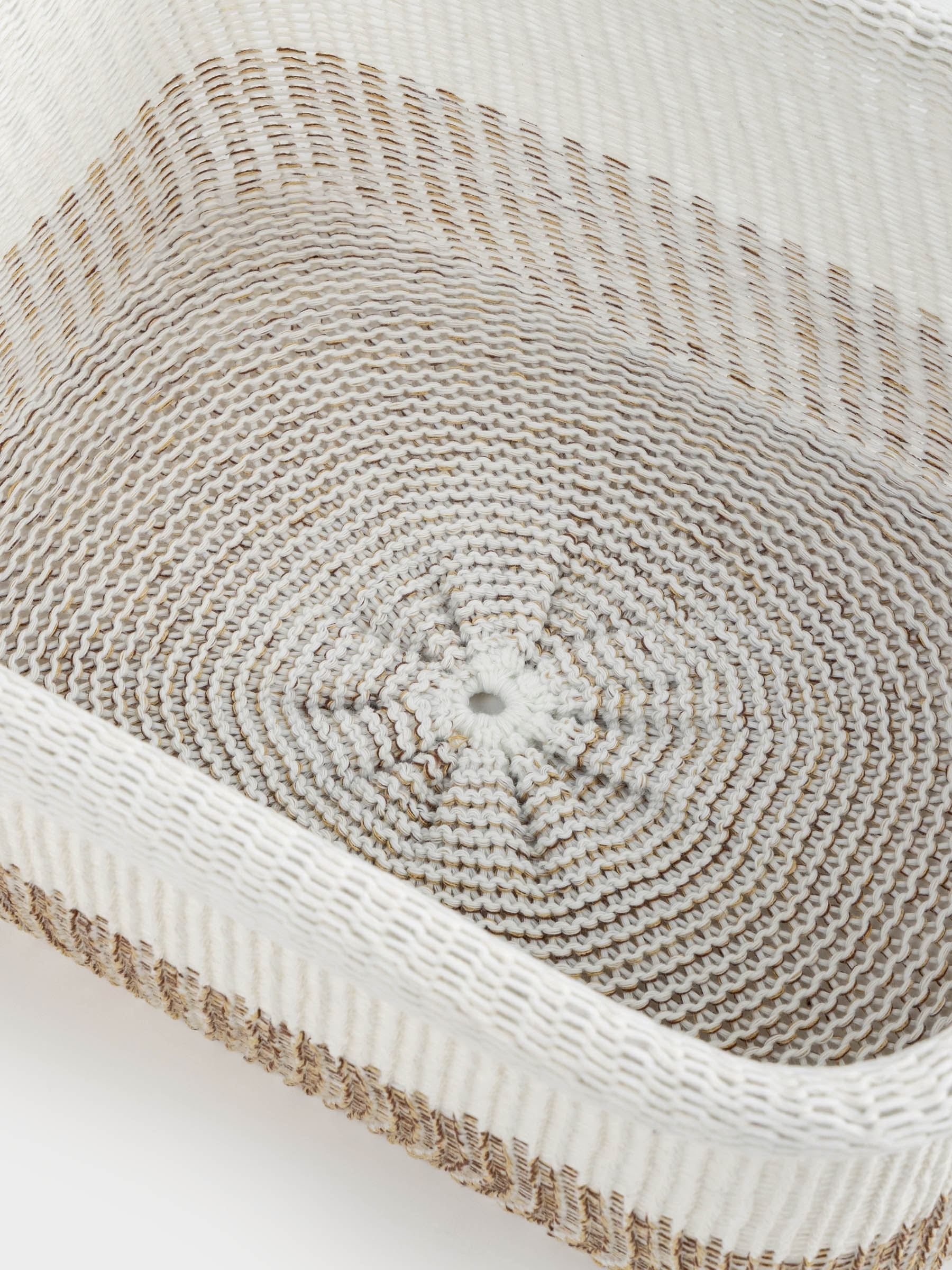 Storage basket, 37x27x18, polyester, rectangular, milky beige, Crochet, image-3