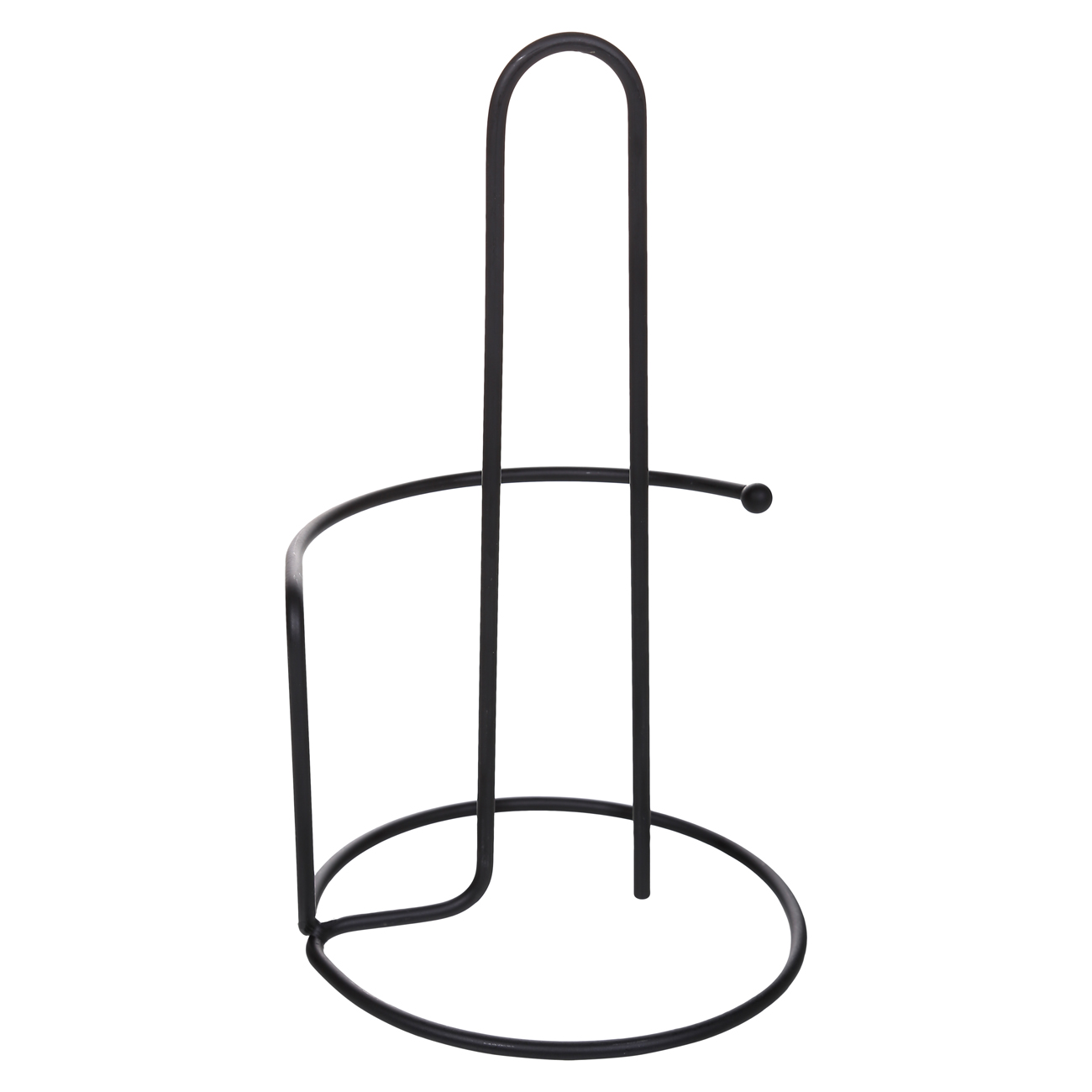 Paper towel holder, 25 cm, metal, Black, Twist black, image-0