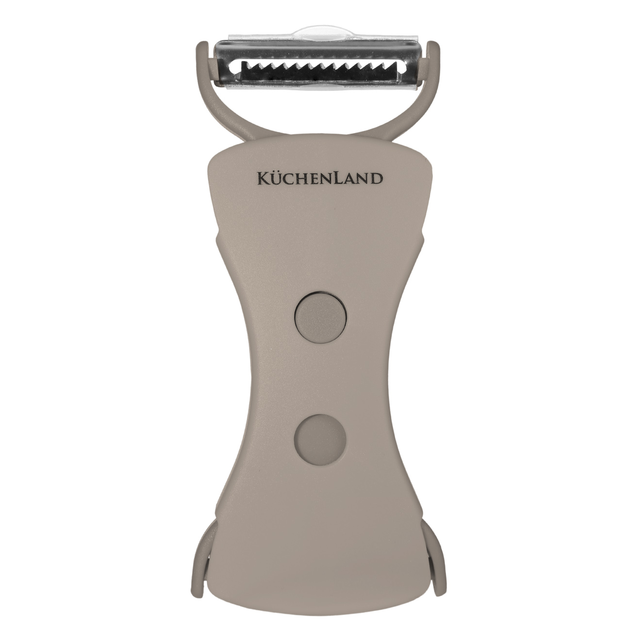 Vegetable peeler, 13 cm, double-sided, plastic / steel, beige, Shred