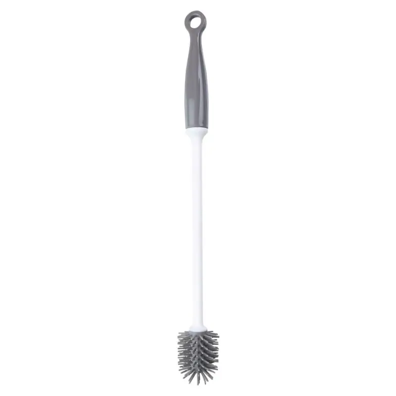 Bottle brush, 30 cm, rubber / plastic, gray-white, Mini, Clean