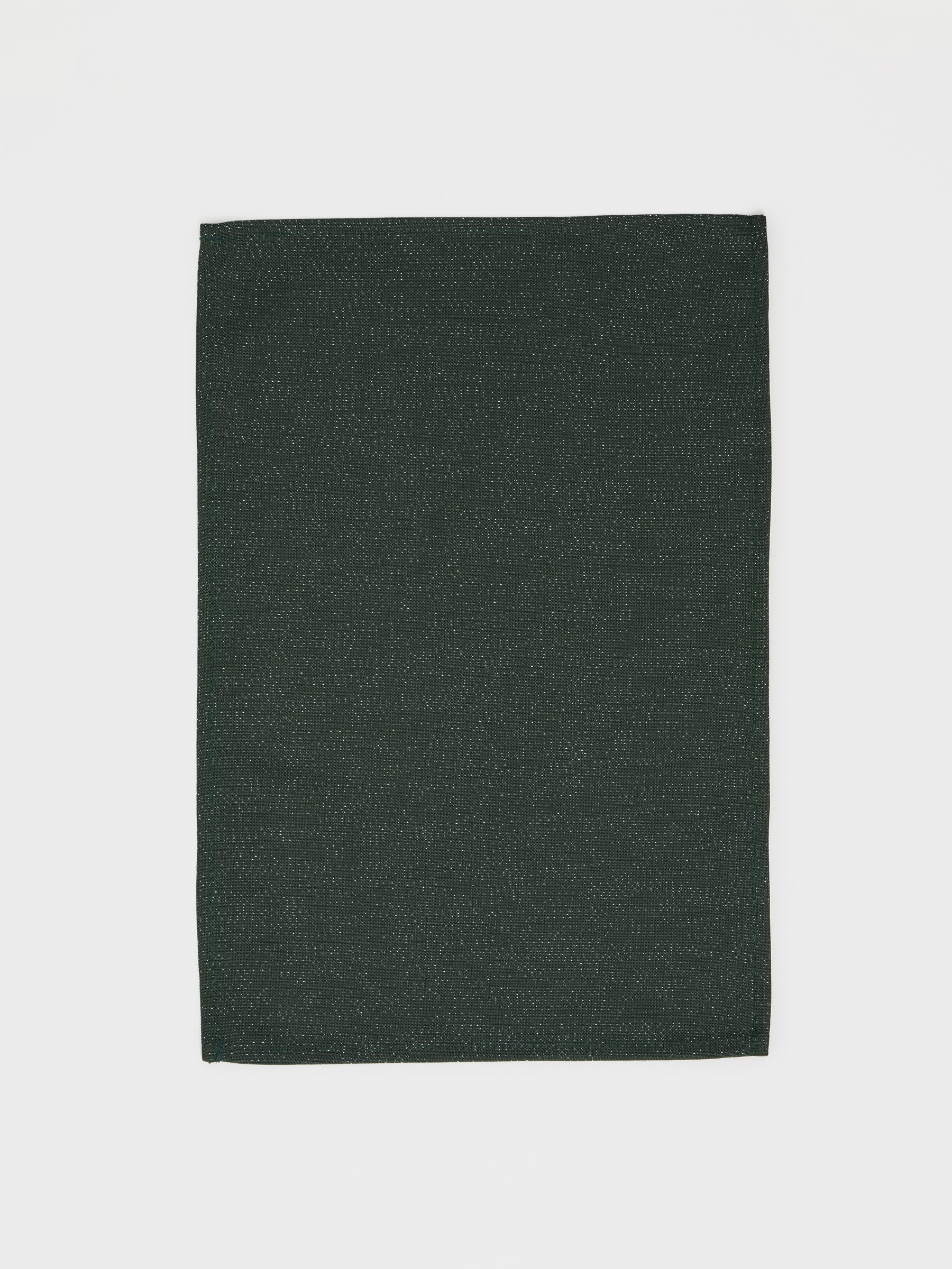 Placemat, 30x45 cm, polyester, rectangular, dark green, Green speckled, image-0