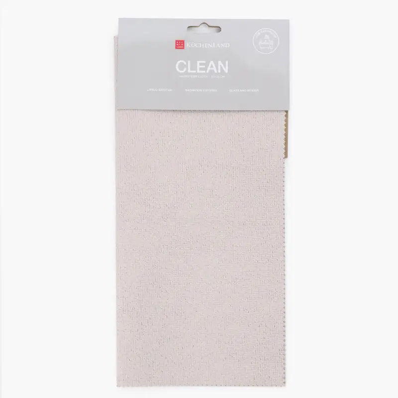 Bath cloth, 30x30 cm, polyurethane, beige-pink, Clean